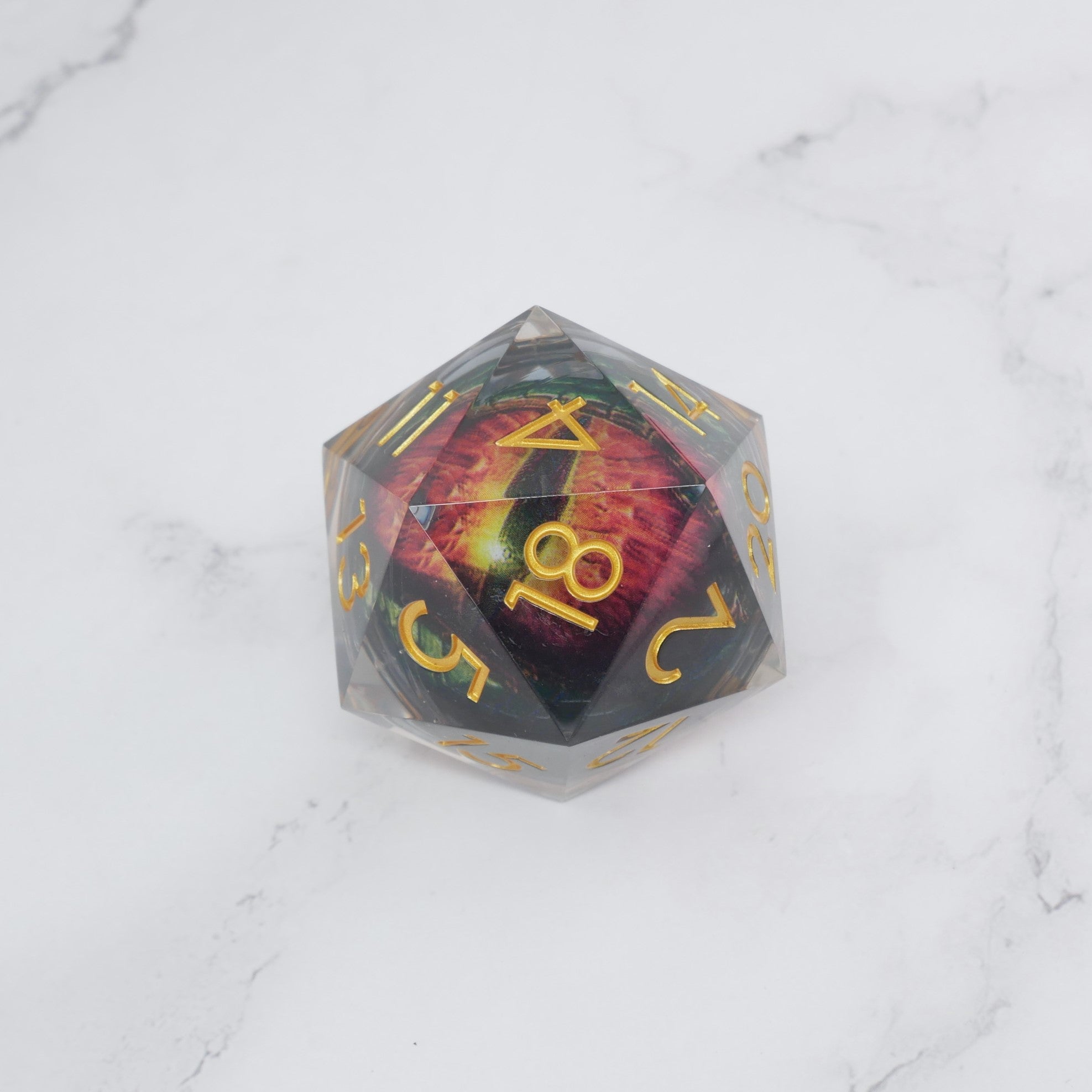 Xanathar's Eye | Giant D20 Moving Eye DnD Dice | Acrylic RPG Gaming Dice