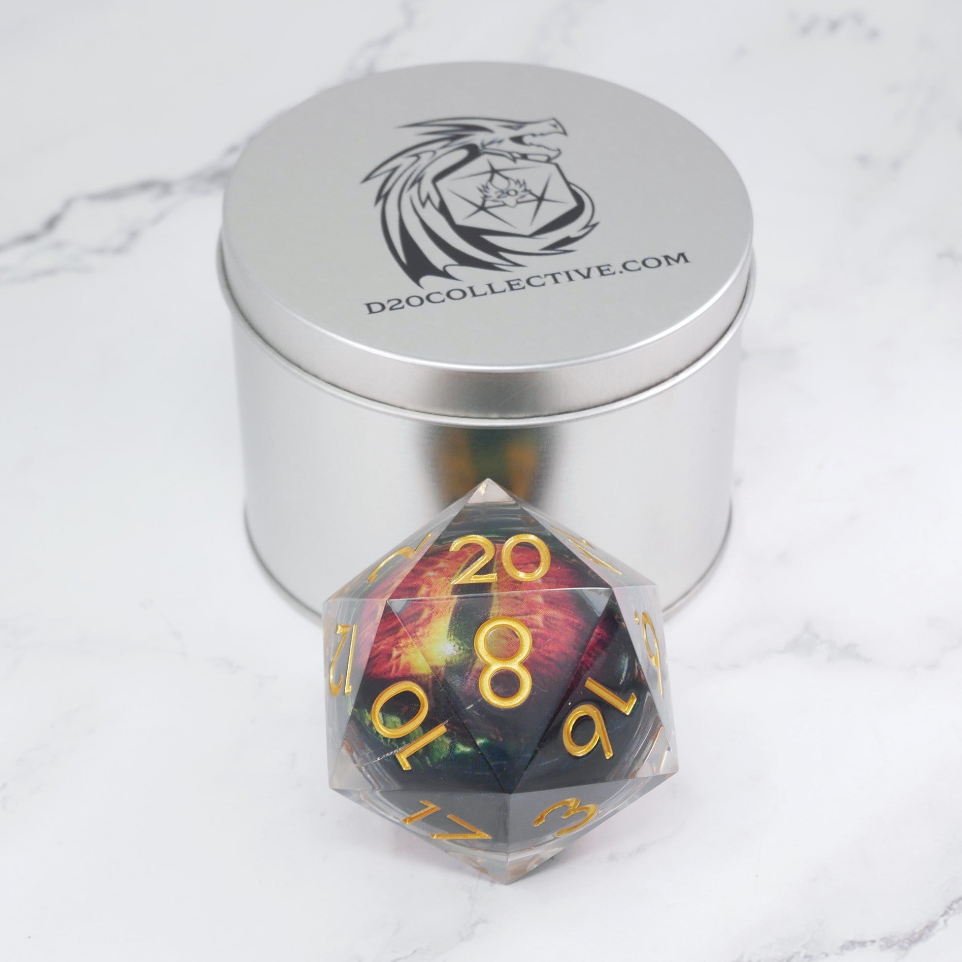 Xanathar's Eye | Giant D20 Moving Eye DnD Dice | Acrylic RPG Gaming Dice
