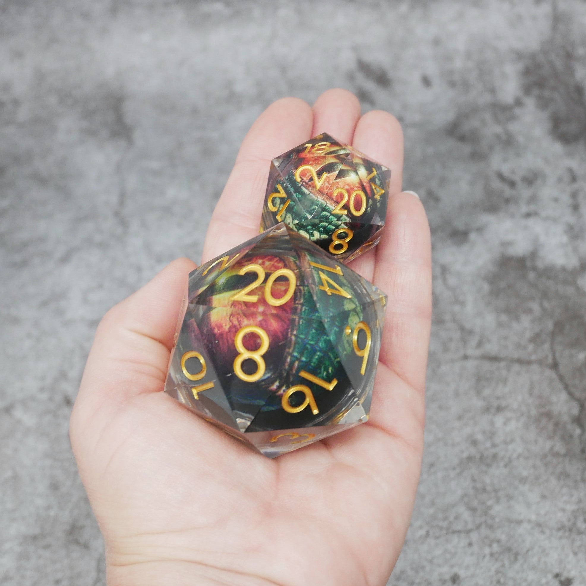 Xanathar's Eye | Giant D20 Moving Eye DnD Dice | Acrylic RPG Gaming Dice
