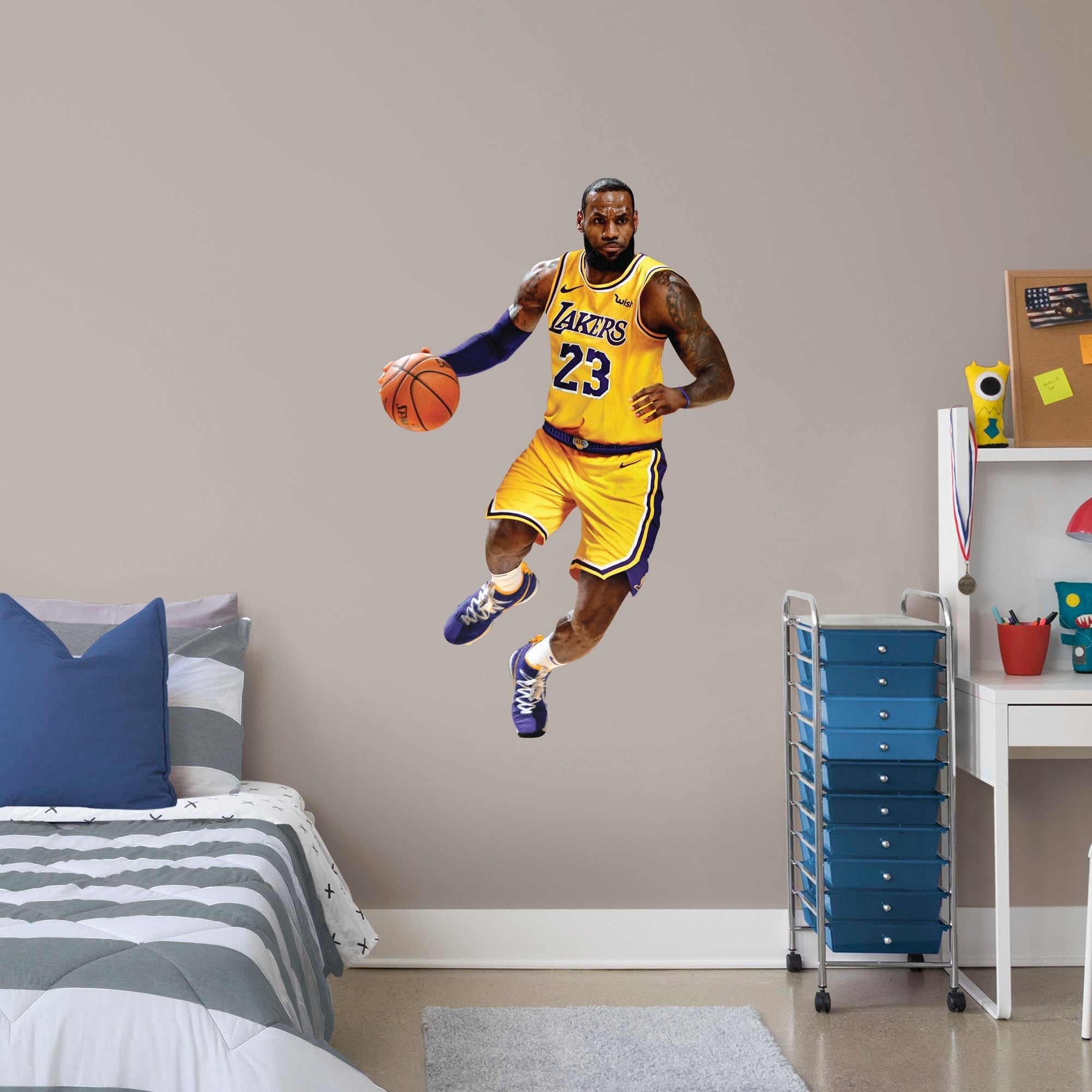 LeBron James - RealBig Collection - Official NBA - Los Angeles Lakers - Reusable Vinyl Wall Decals #1