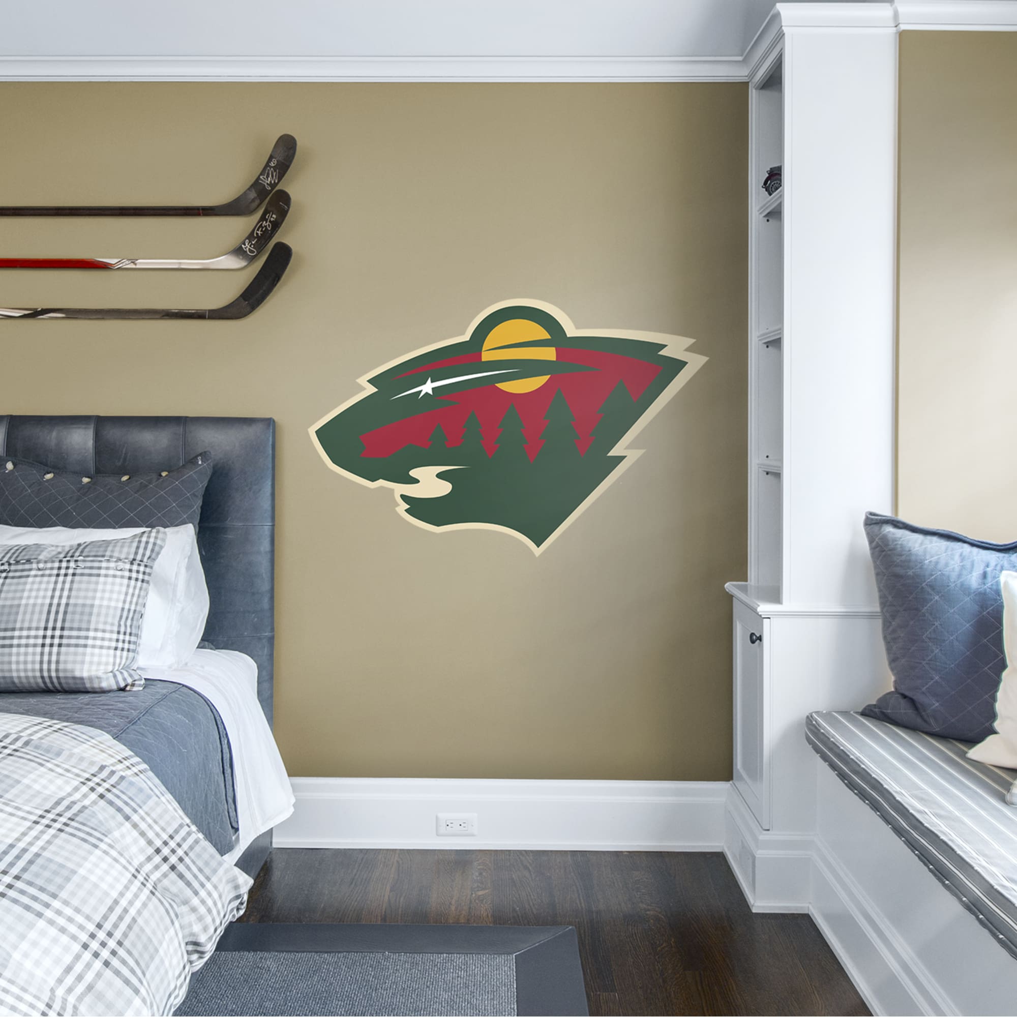 Minnesota Wild - RealBig Logo Collection - Official NHL - Reusable Vinyl Wall Decals