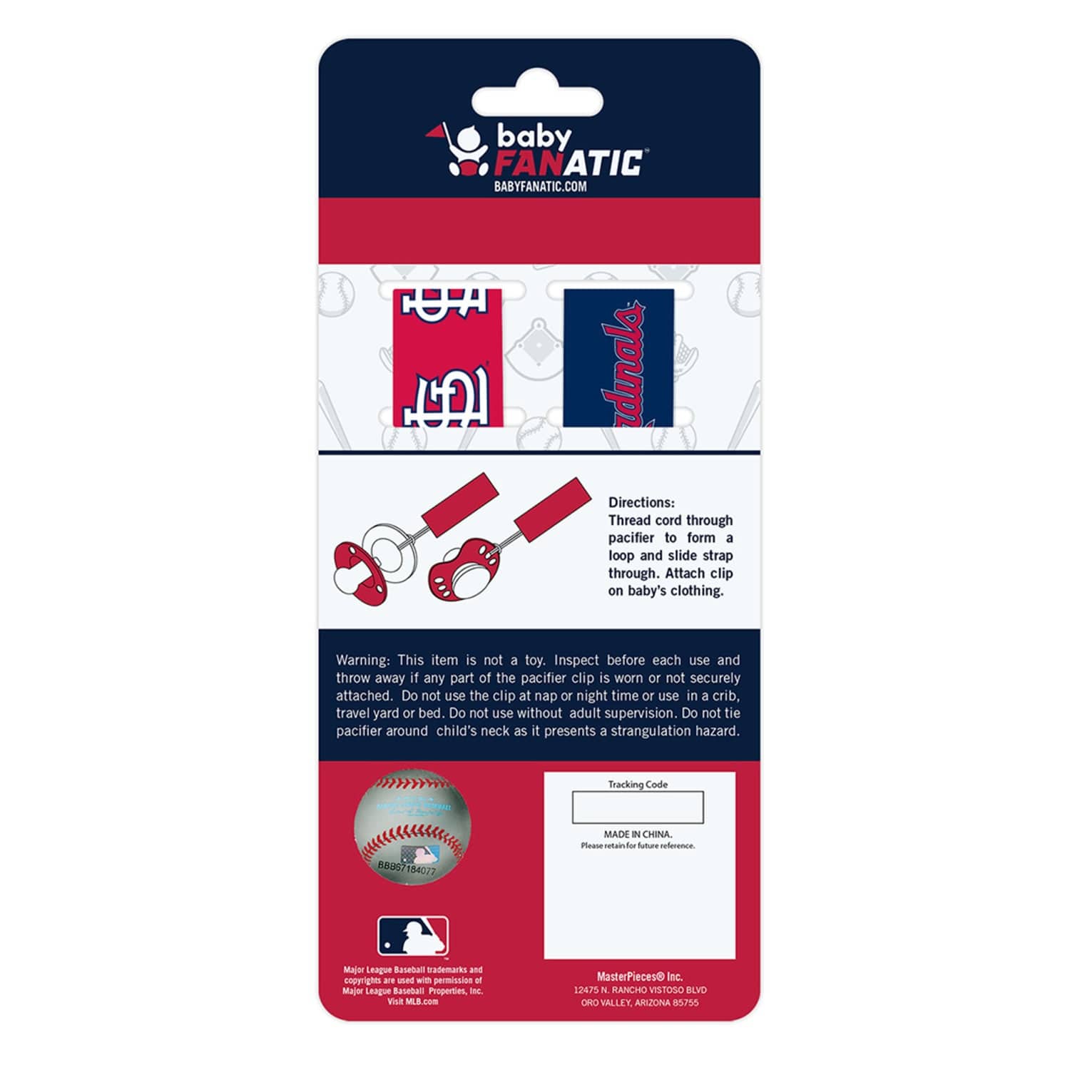 St. Louis Cardinals - Pacifier Clip 2-Pack