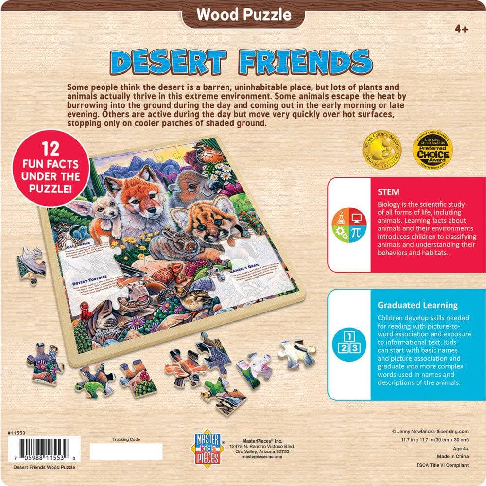 Wood Fun Facts - Desert Friends 48 Piece Wood Jigsaw Puzzle