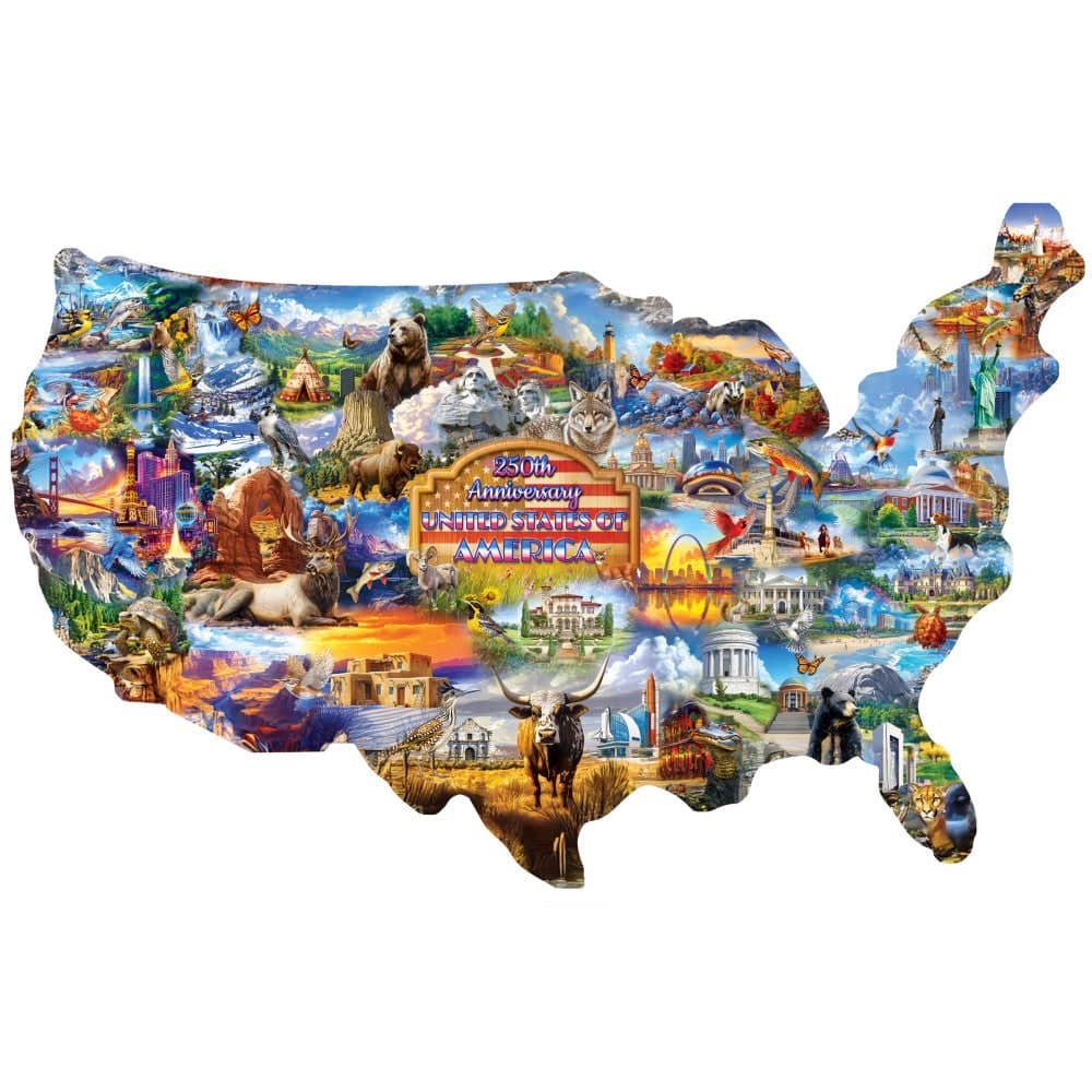250th Anniversary United States of America 1000 Piece Shaped Jigsaw Puzzle