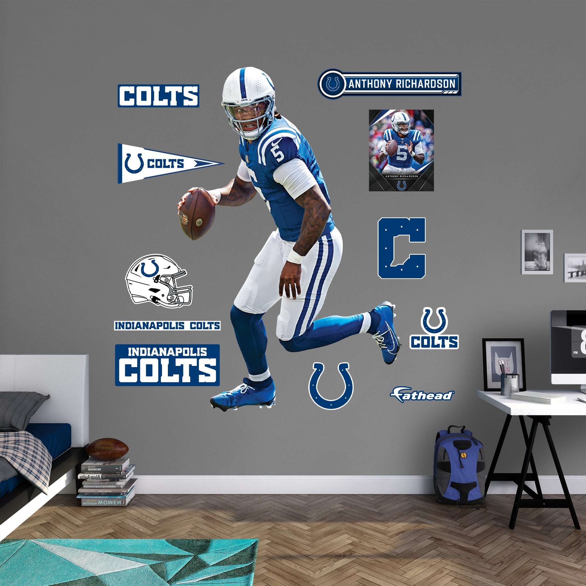 Anthony Richardson - RealBig Collection - Official NFL - Indianapolis Colts - Reusable Vinyl Wall Decals #1