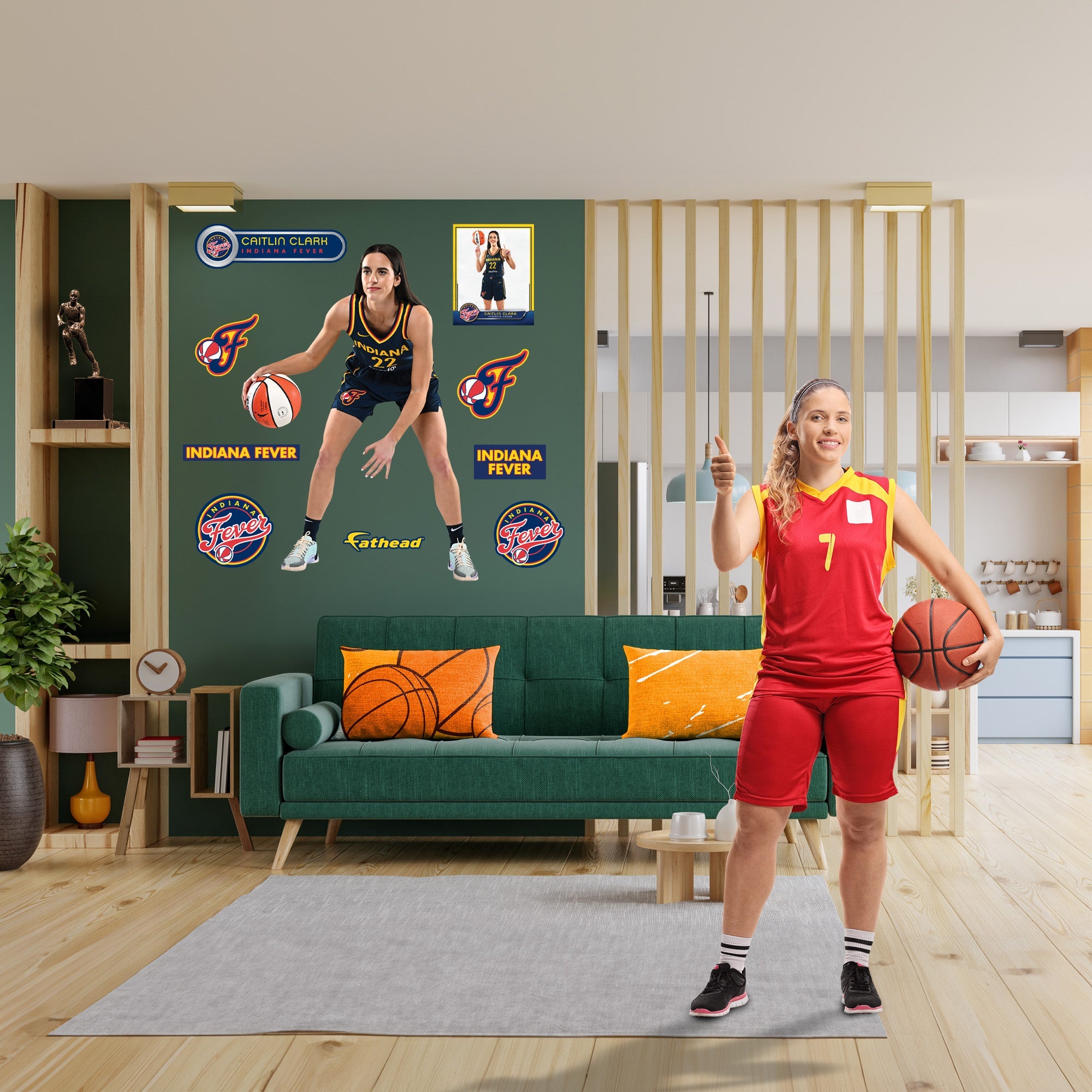 Caitlin Clark - RealBig Collection - Official WNBA - Indiana Fever - Reusable Vinyl Wall Decals