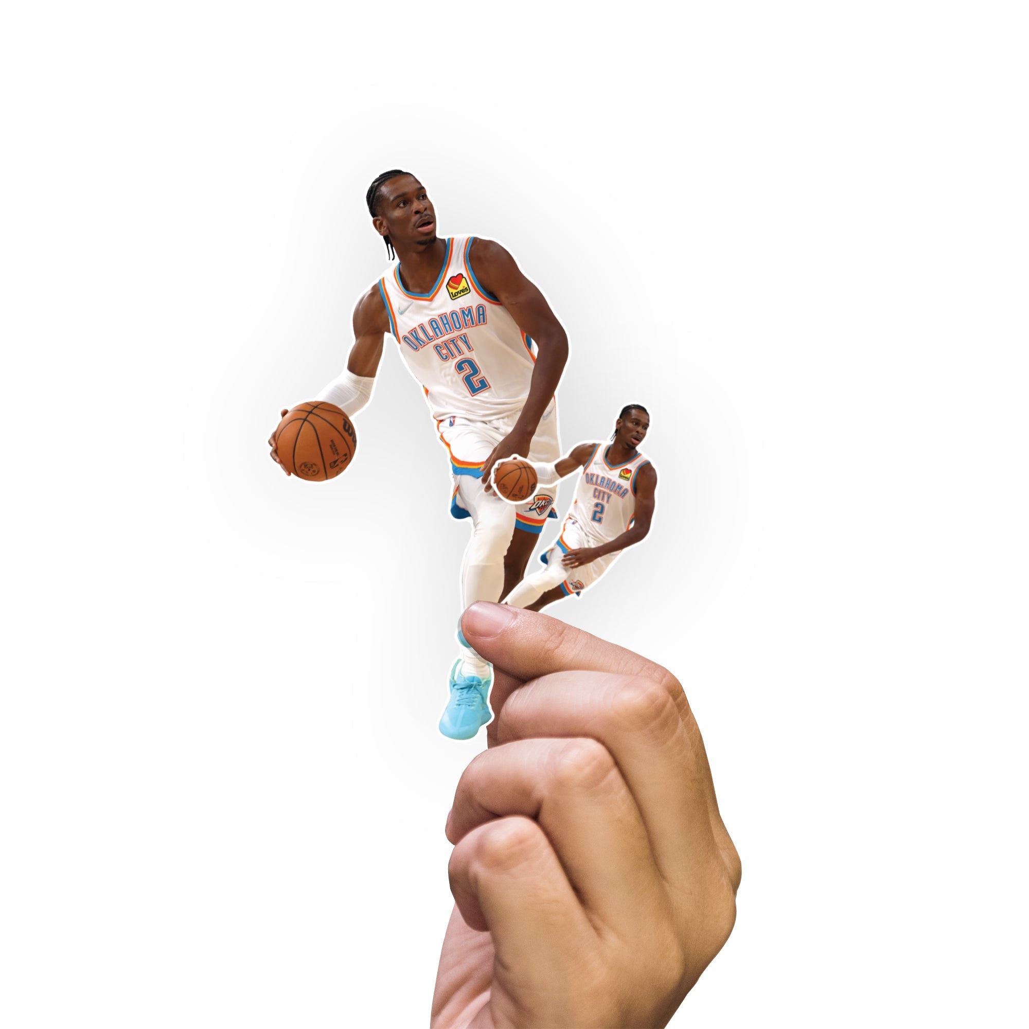 Shai Gilgeous-Alexander - 5 Minis (Mixed Sizes) - Official NBA - Oklahoma City Thunder - Reusable Vinyl Decals