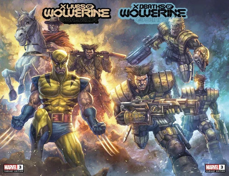 X- Lives/Deaths of Wolverine #3 by Alan Quah [ORIGINAL ART] [2 PIECES OF ART]