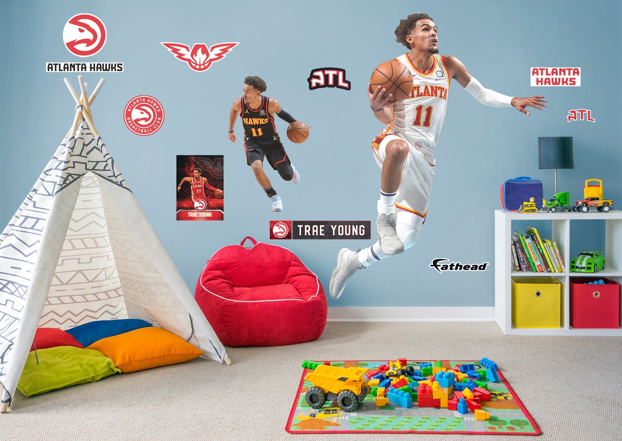 Trae Young - RealBig Collection - Official NBA - Atlanta Hawks - Reusable Vinyl Wall Decals #1
