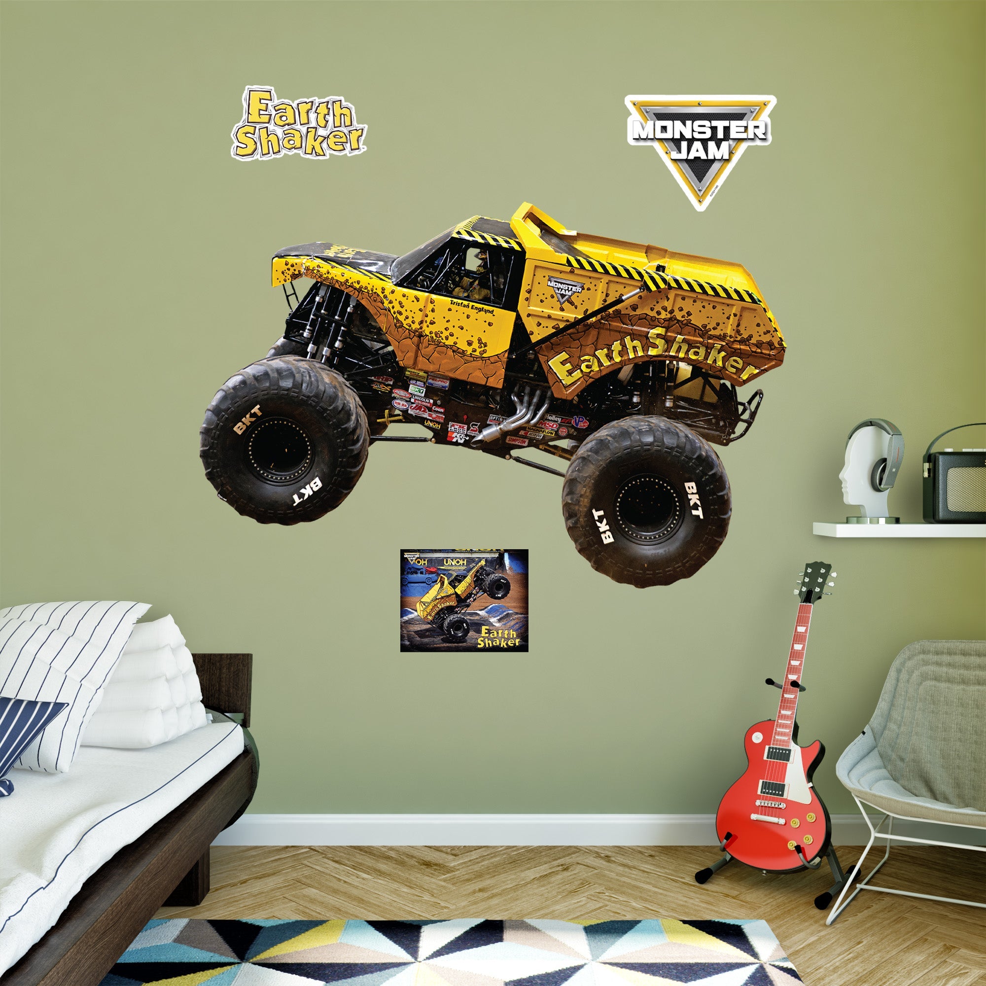 EarthShaker - Monster Jam - RealBig Collection - Official Monster Jam - Reusable Vinyl Wall Decals