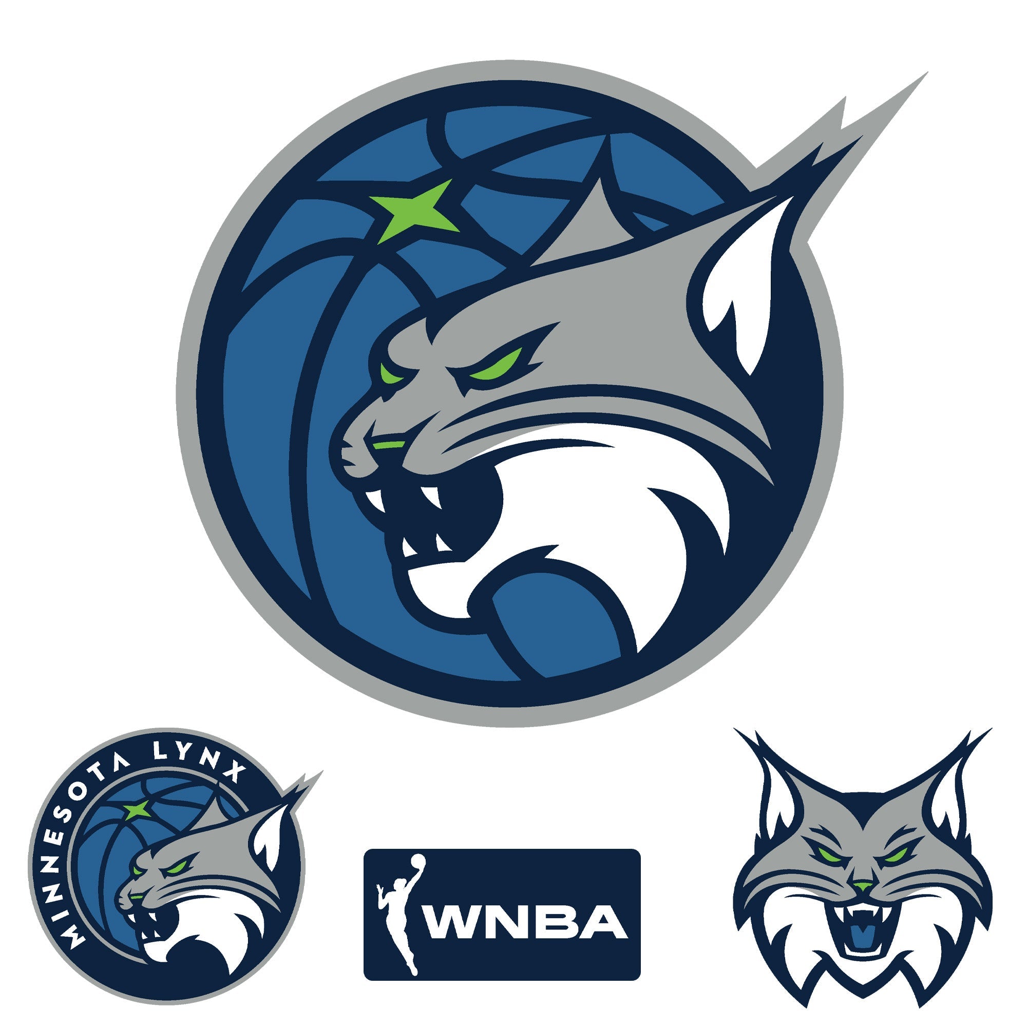 Minnesota Lynx - RealBig Logo Collection - Official WNBA - Reusable Vinyl Wall Decals