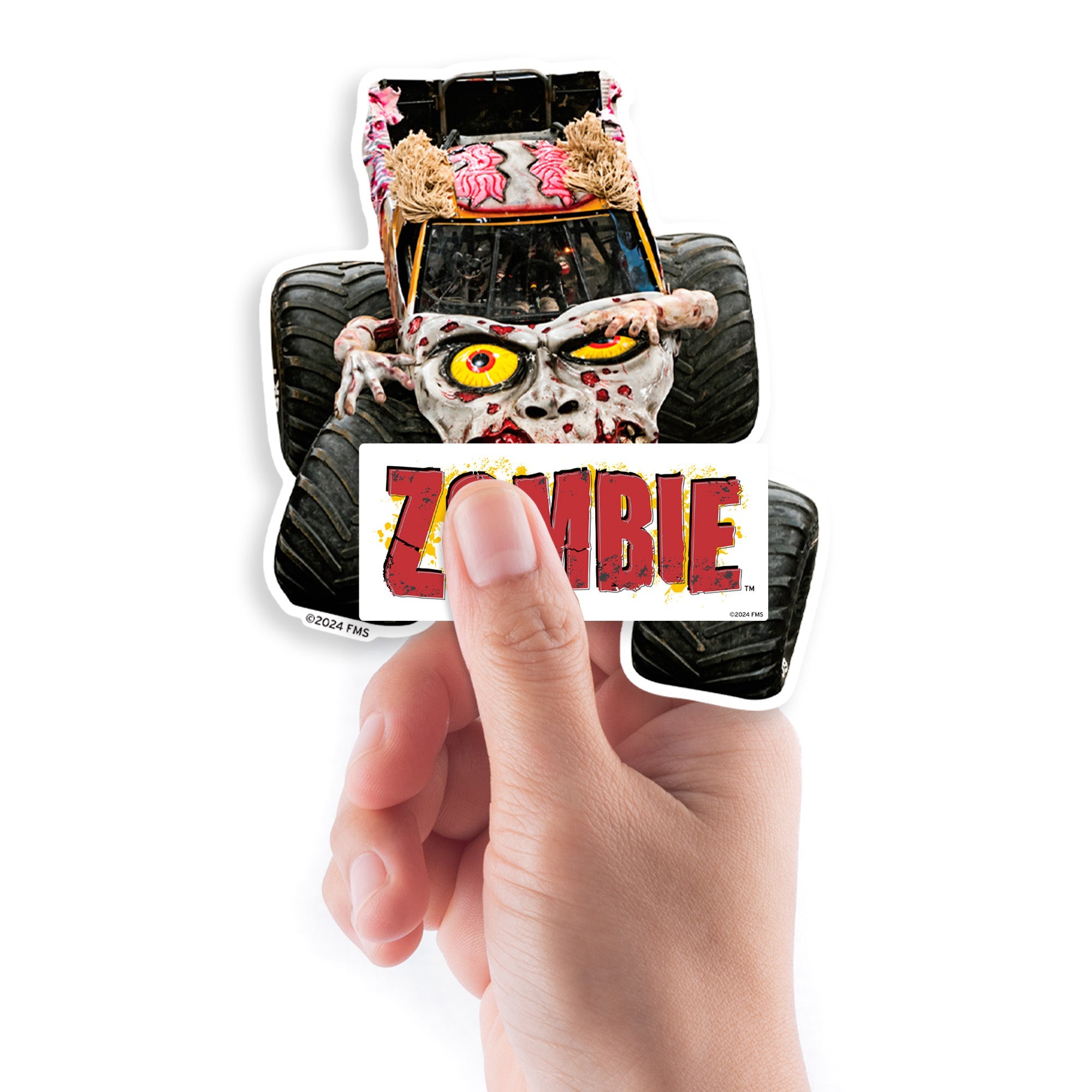 Zombie - 5 Minis (Mixed Sizes) - Official Monster Jam - Monster Jam - Reusable Vinyl Decals