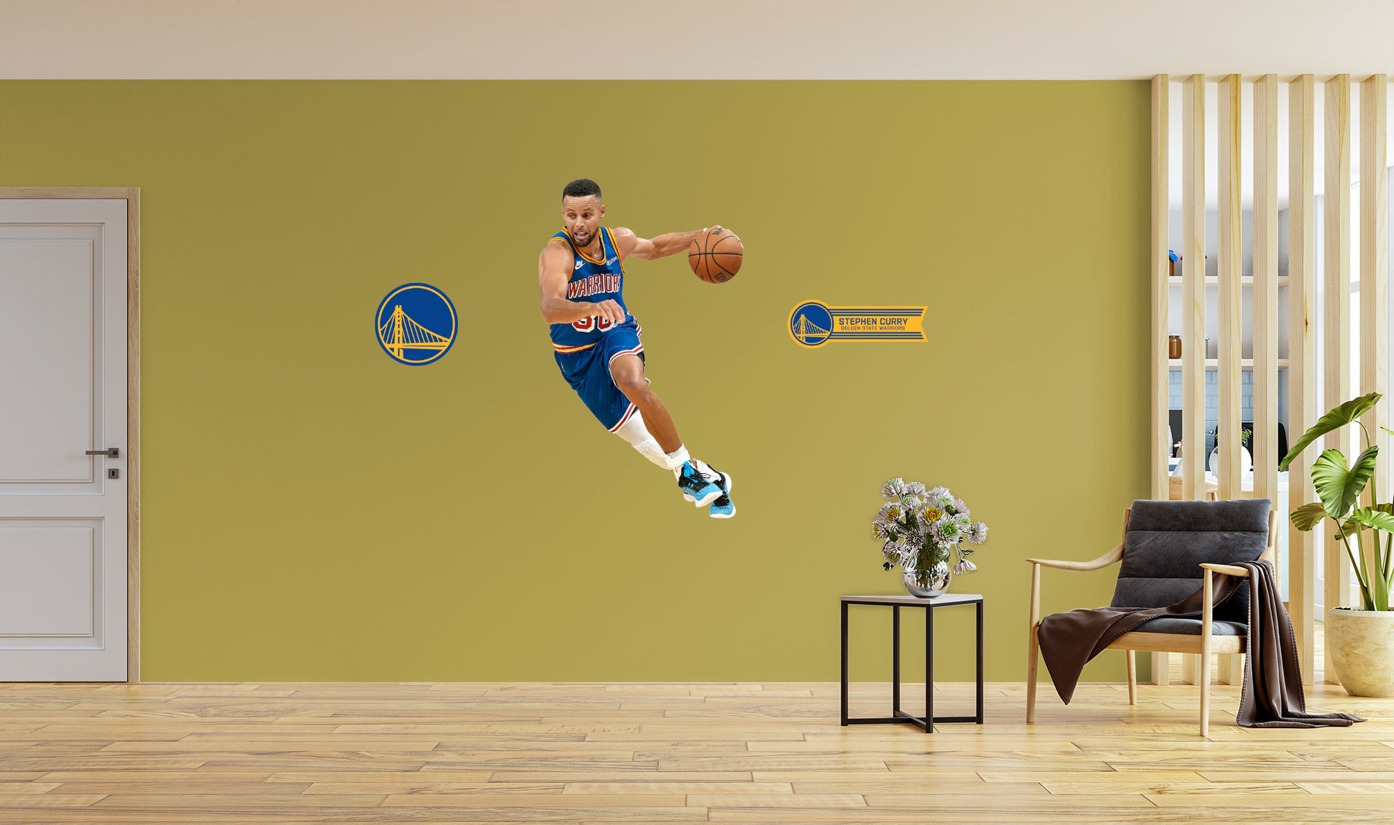 Stephen Curry - RealBig Classic Jersey Collection - Official NBA - Golden State Warriors - Reusable Vinyl Wall Decals #1