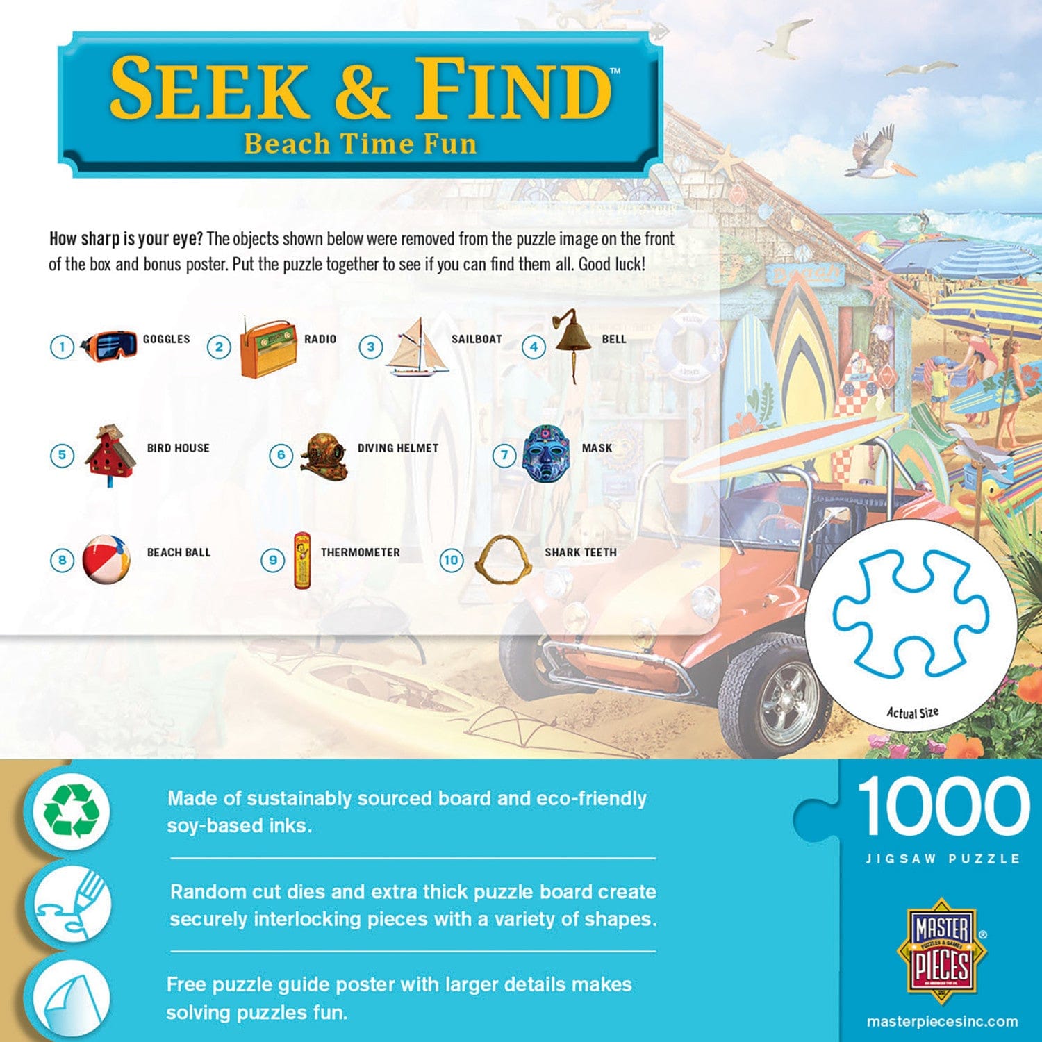 Seek & Find - Beach Time Fun 1000 Piece Jigsaw Puzzle