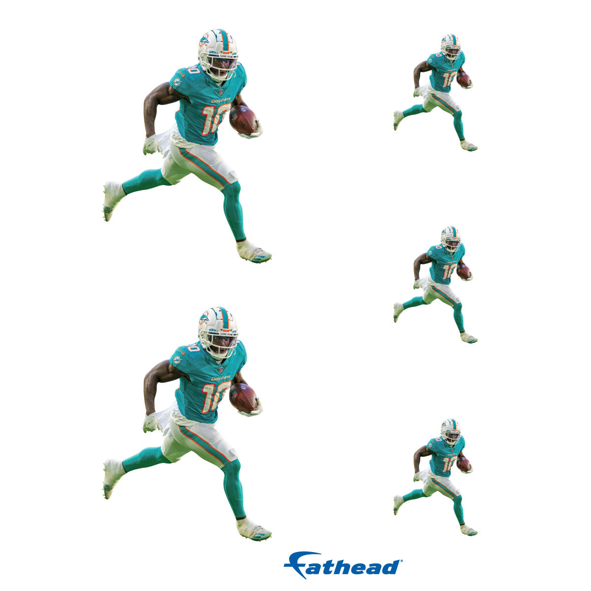 Tyreek Hill - 5 Minis (Mixed Sizes) - Official NFL - Miami Dolphins - Reusable Vinyl Decals