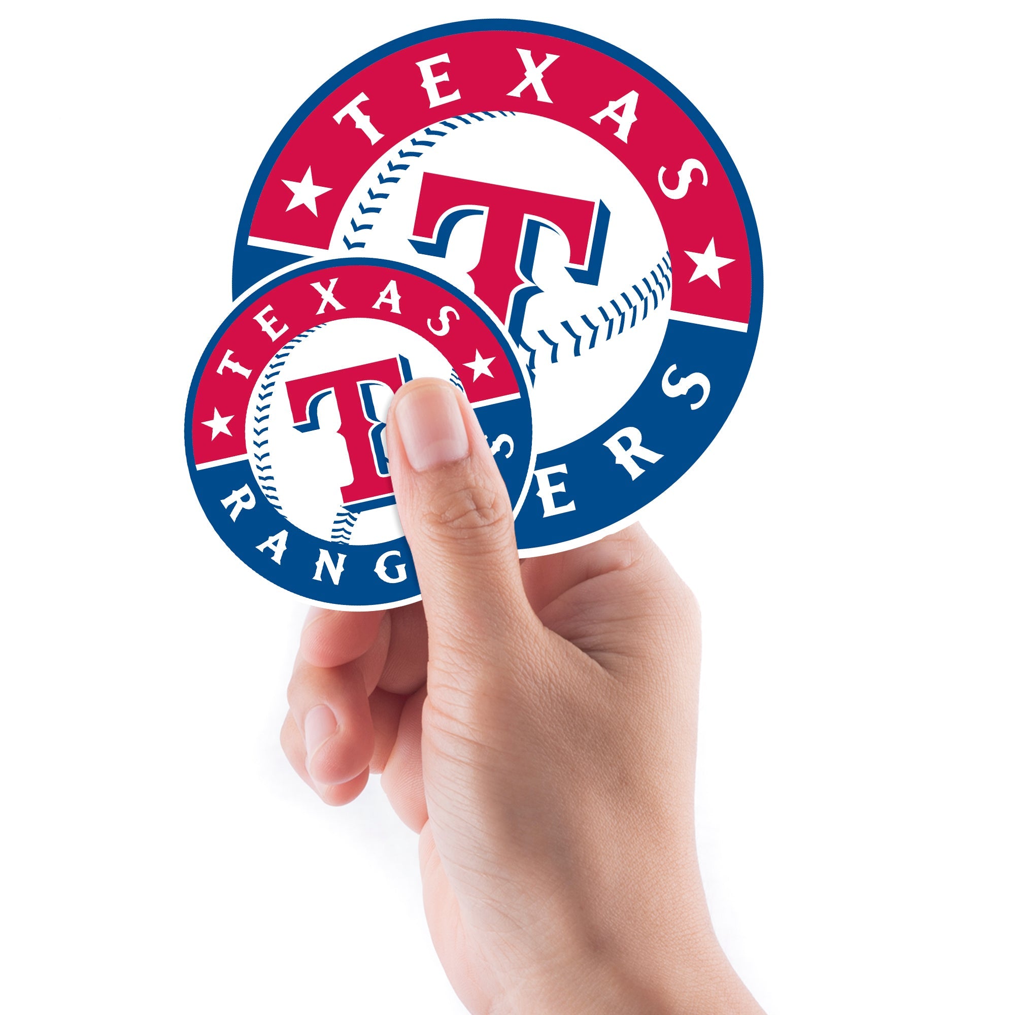 Texas Rangers - 5 Logo Minis (Mixed Sizes) - Official MLB - Reusable Vinyl Decals