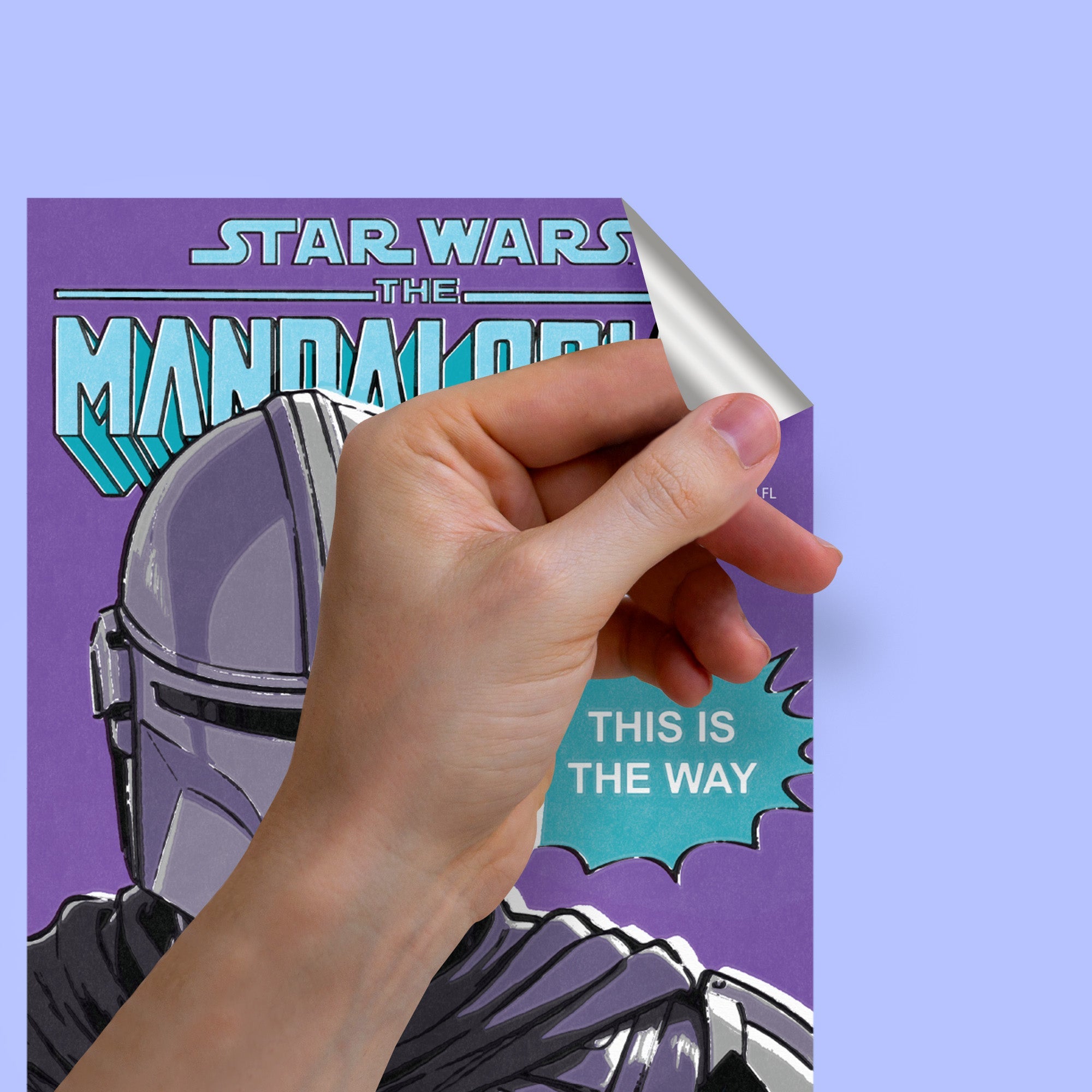 The Mandalorian: The Mandalorian & The Child Darksaber RealBig - Officially Licensed Star Wars Removable Adhesive Decal