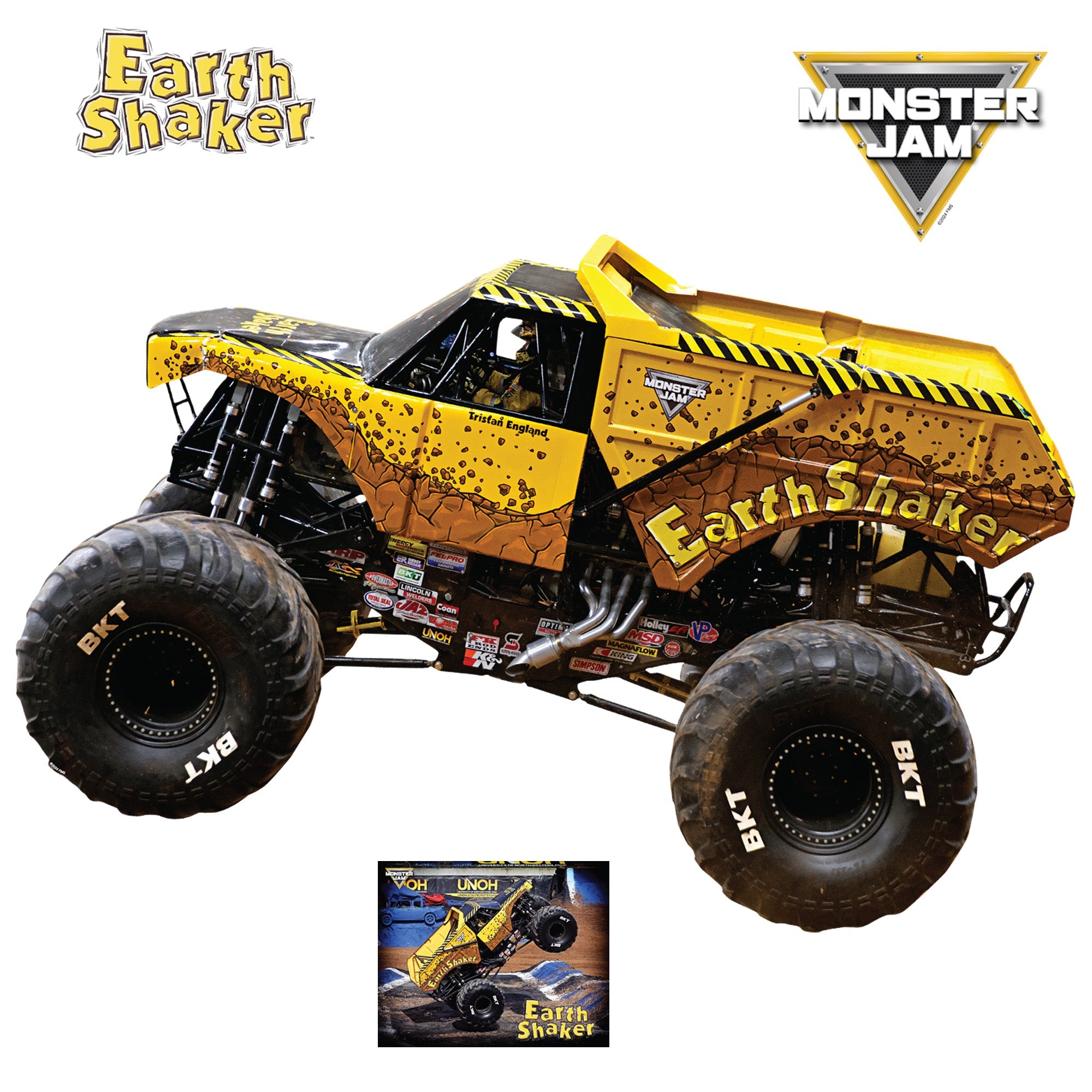 EarthShaker - Monster Jam - RealBig Collection - Official Monster Jam - Reusable Vinyl Wall Decals