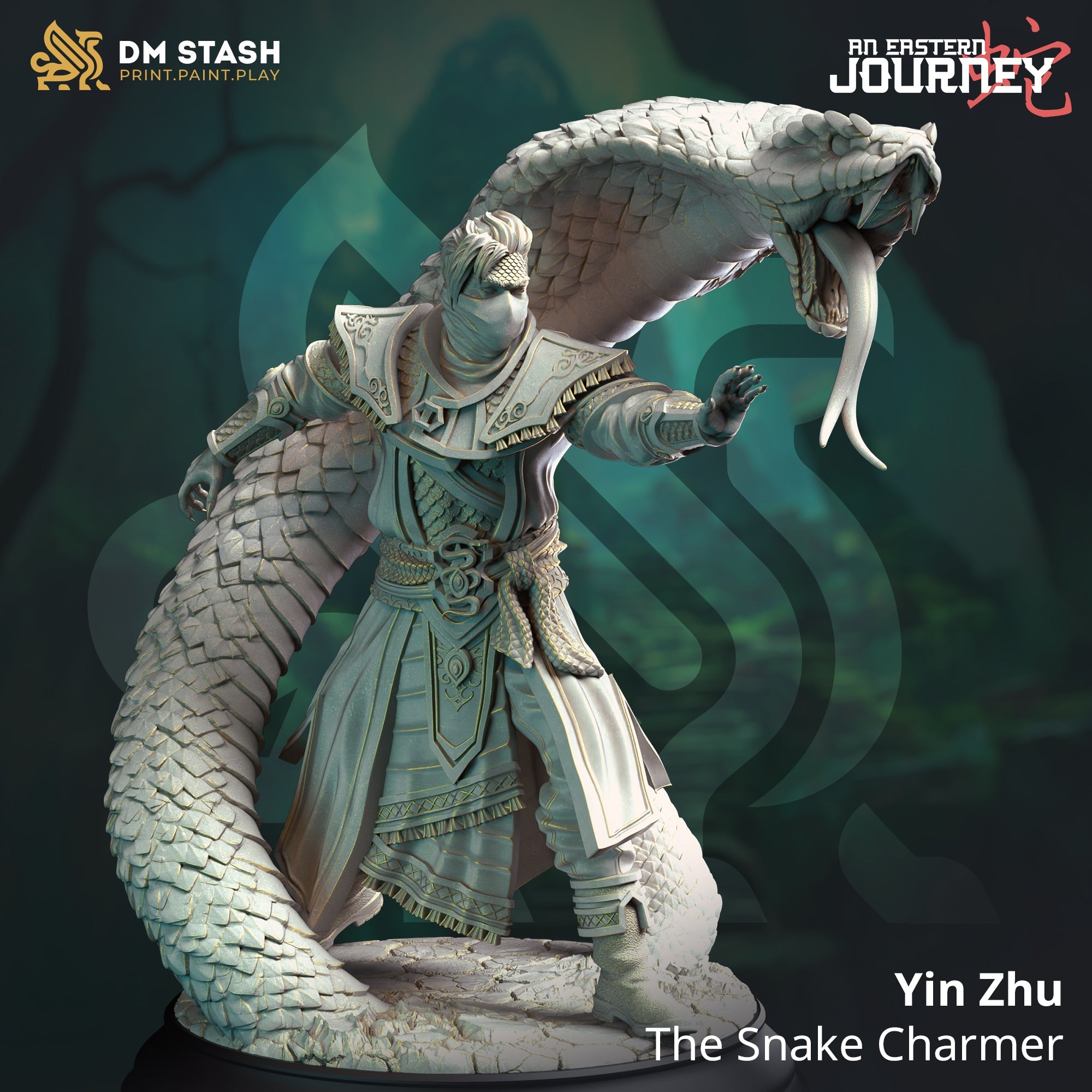 Yin Zhu, the Snake Charmer (Male Yuan-ti Beastmaster)
