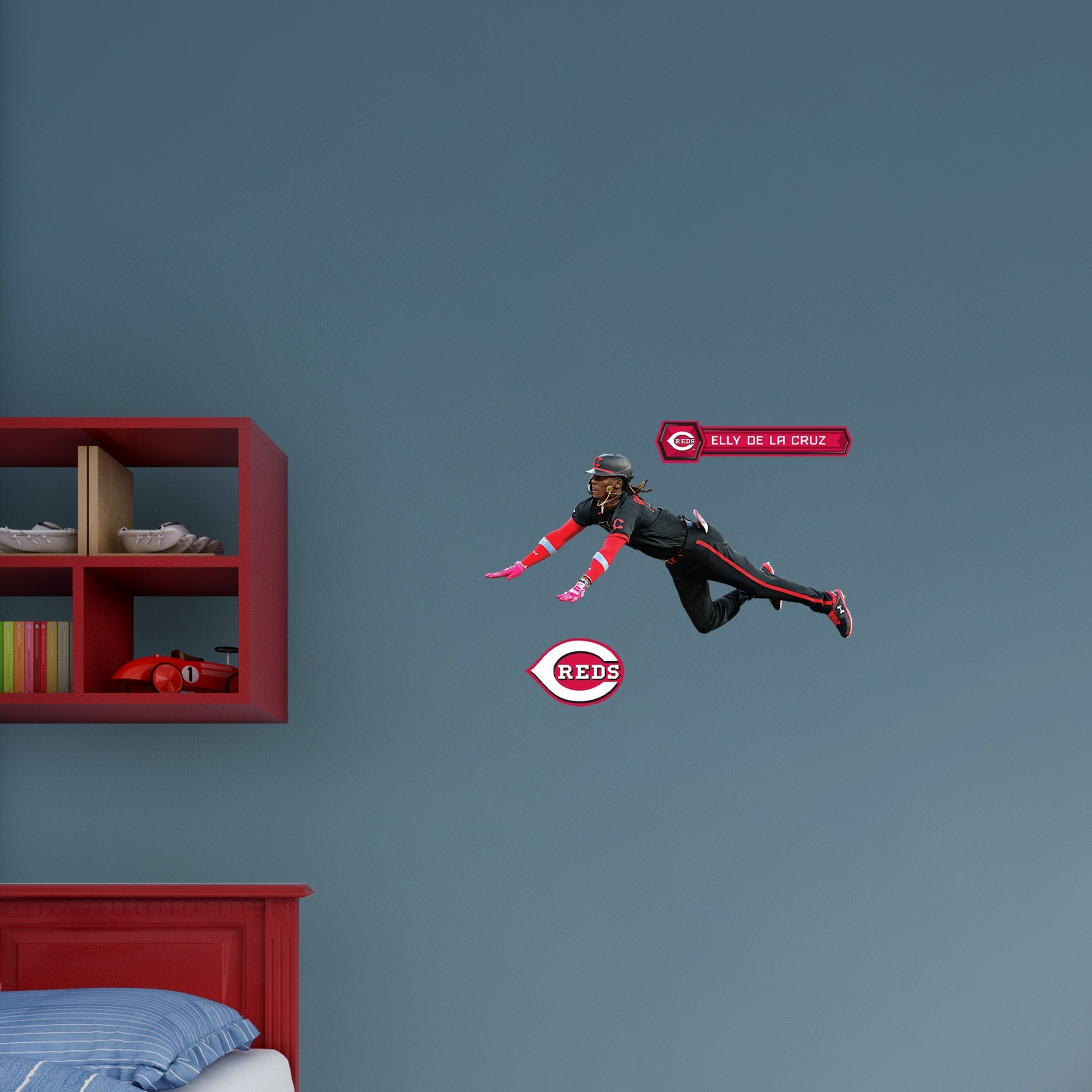Elly De La Cruz - RealBig Slide Collection - Official MLB - Cincinnati Reds - Reusable Vinyl Wall Decals