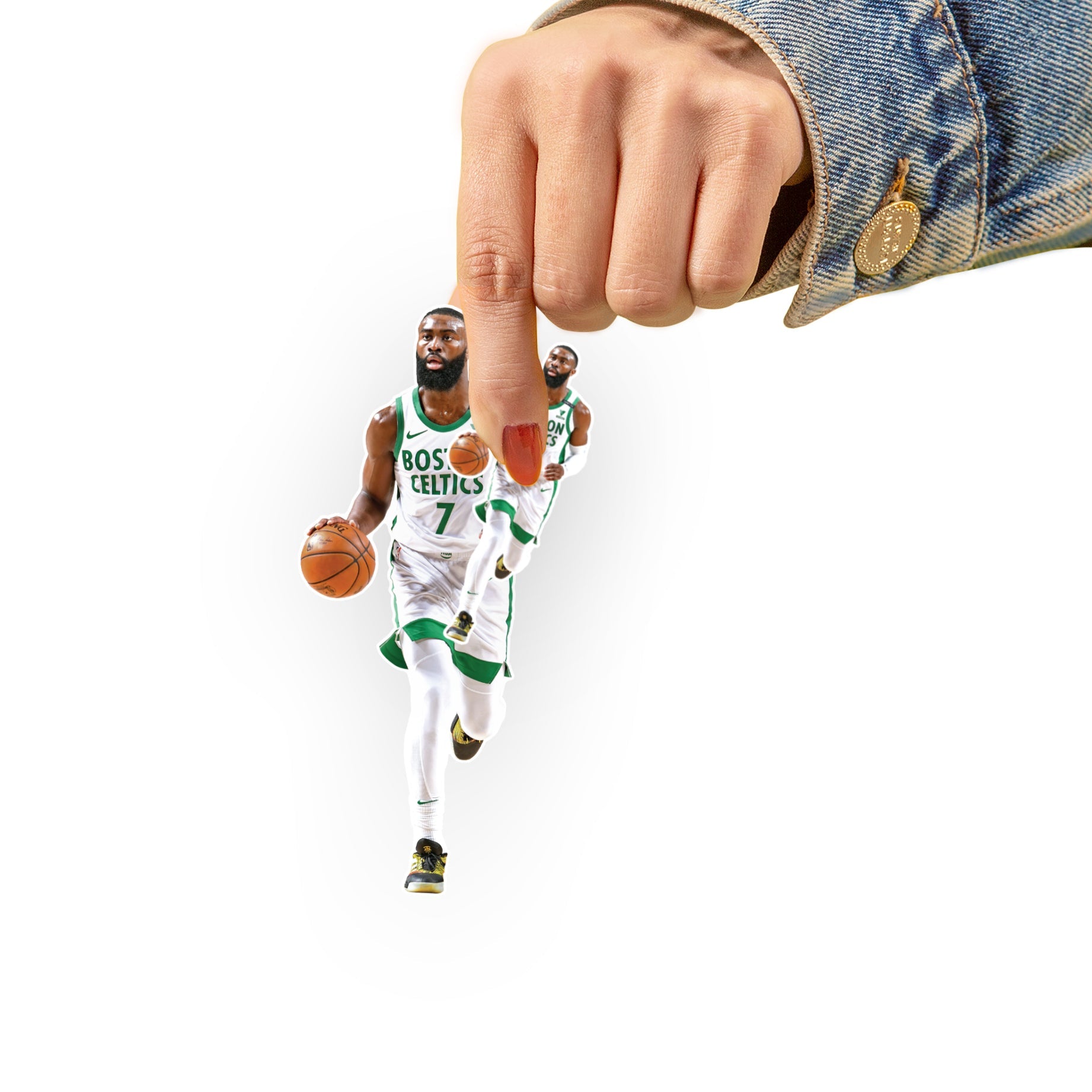 Jaylen Brown - 5 Minis (Mixed Sizes) - Official NBA - Boston Celtics - Reusable Vinyl Decals