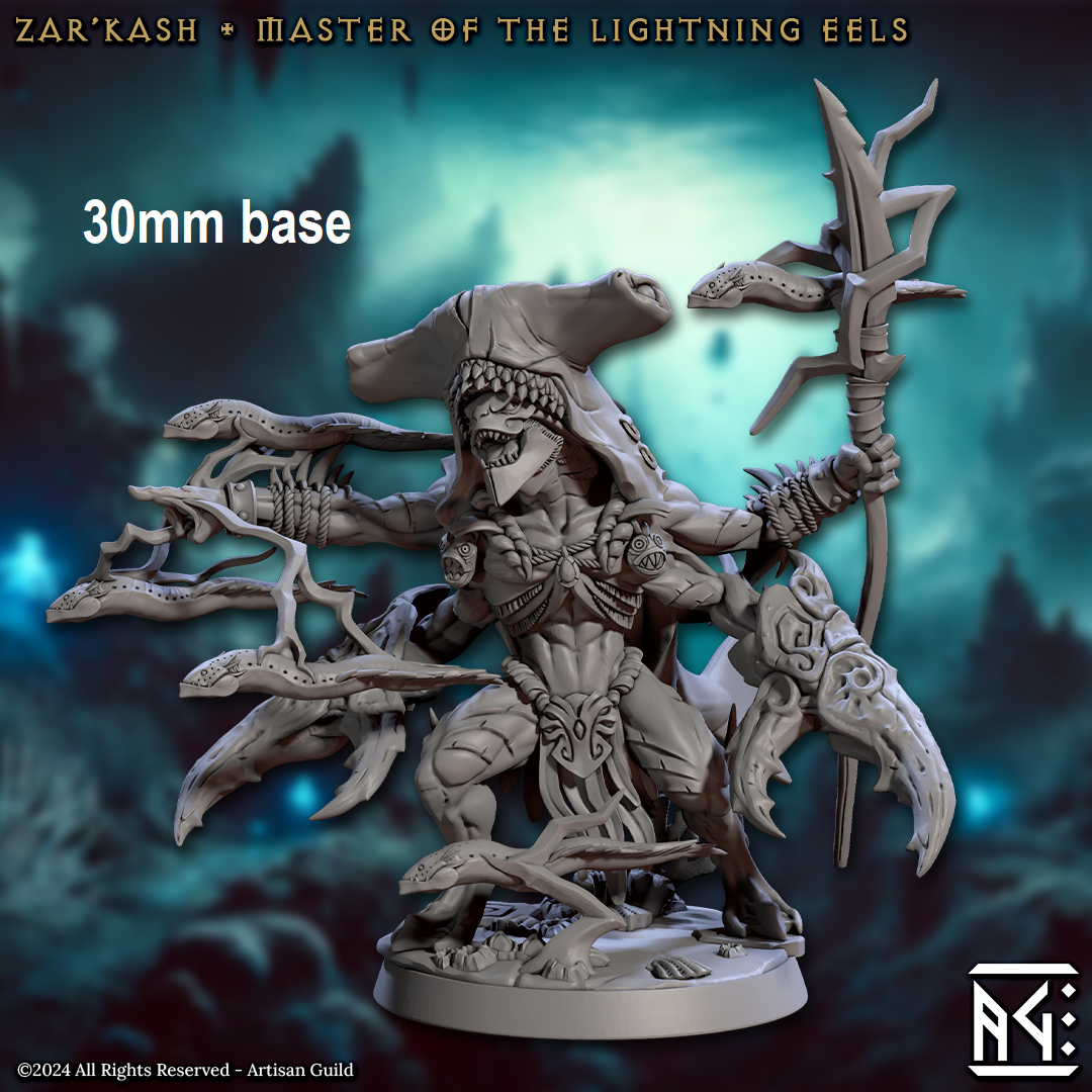 Zar'kash, Master of the Lightning Eels (Male Merfolk Beastmaster)
