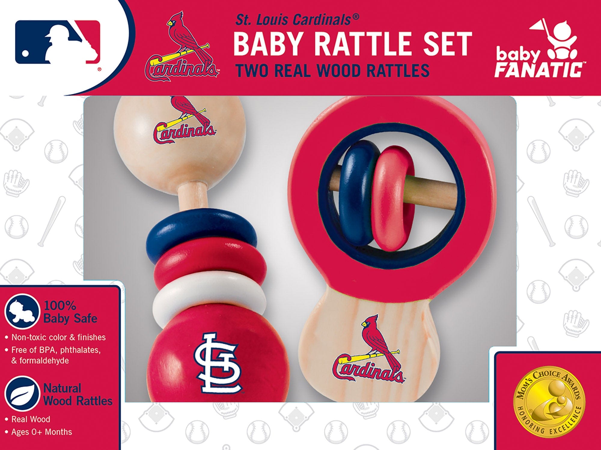St. Louis Cardinals - Baby Rattles 2-Pack