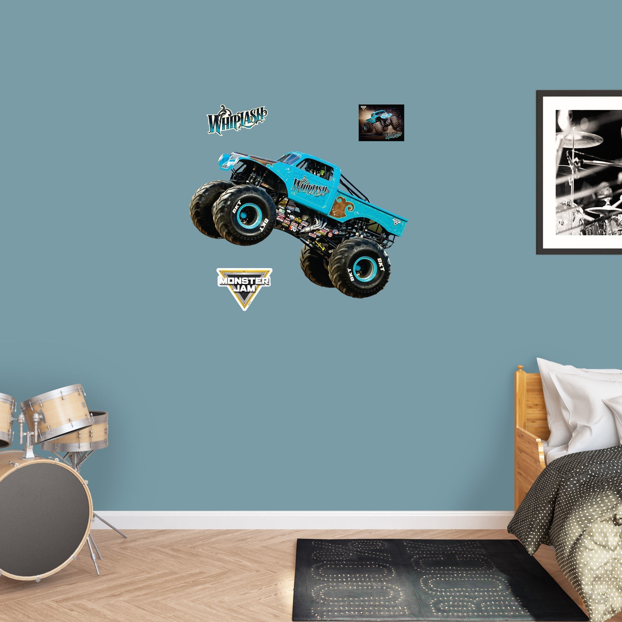 Whiplash - Monster Jam - RealBig Collection - Official Monster Jam - Reusable Vinyl Wall Decals