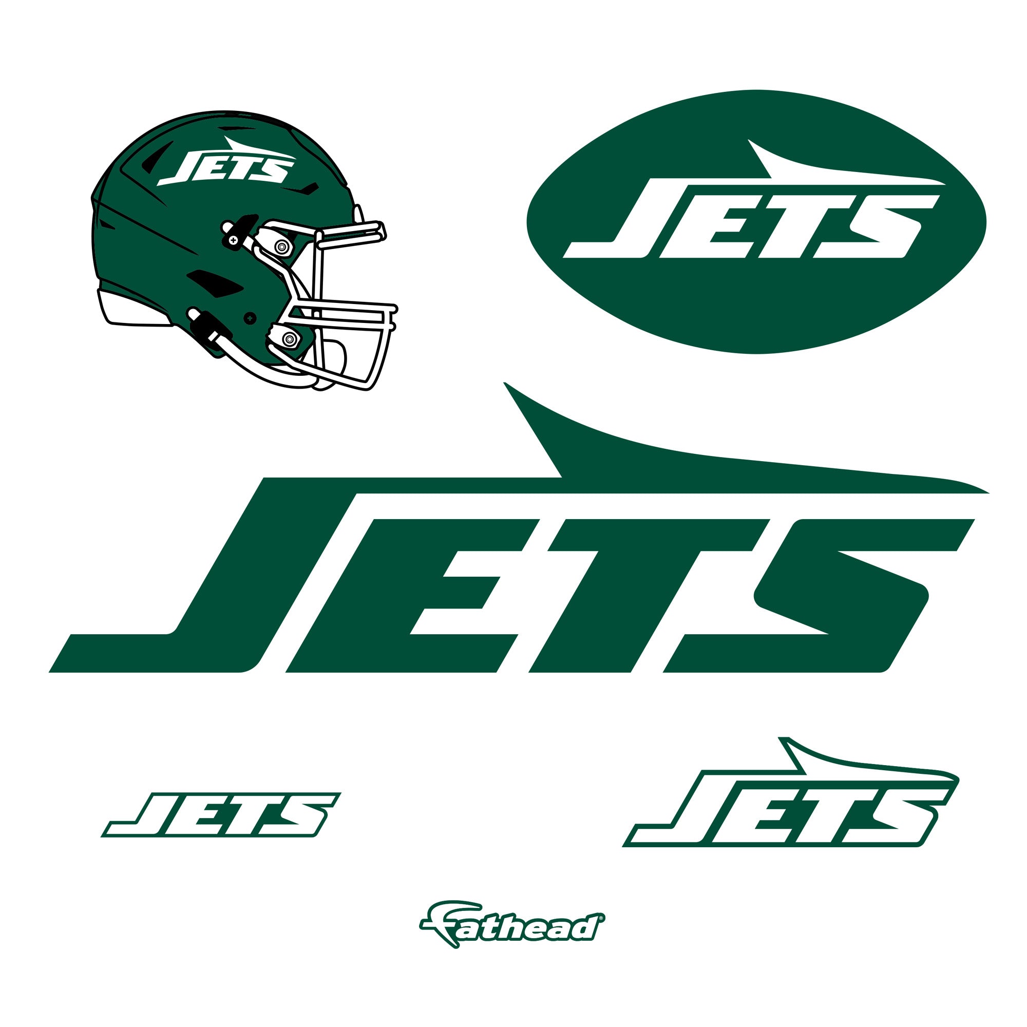 New York Jets - RealBig Logo Collection - Official NFL - Reusable Vinyl Wall Decals