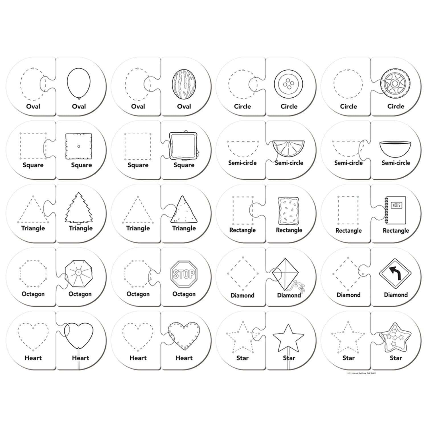 Colors & Shapes - Educational Matching Jigsaw Puzzles