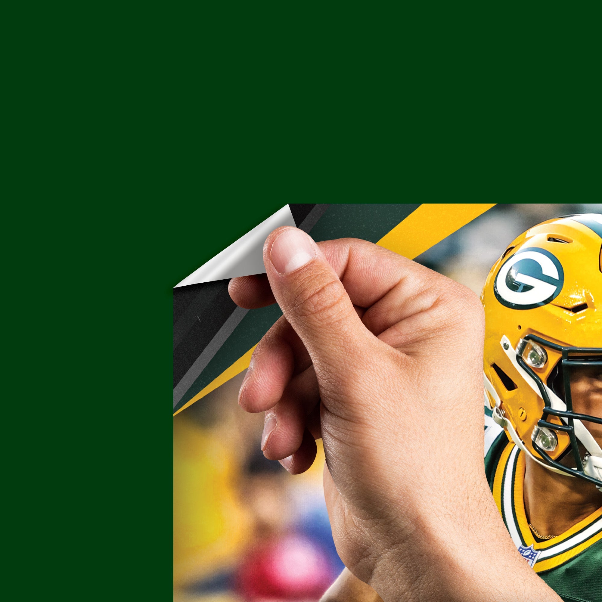 Jordan Love - RealBig Collection - Official NFL - Green Bay Packers - Reusable Vinyl Wall Decals