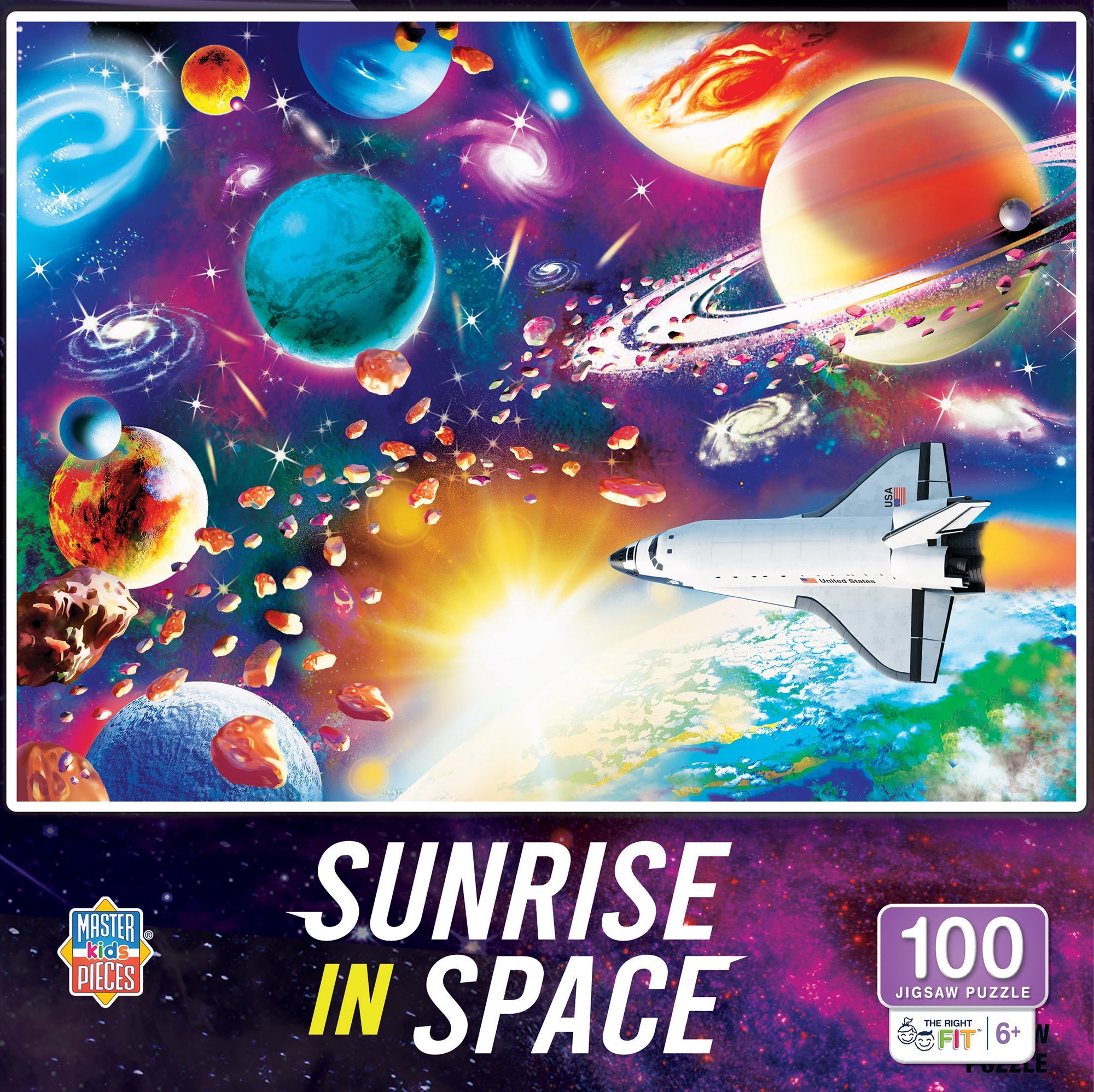 Sunrise in Space 100 pc