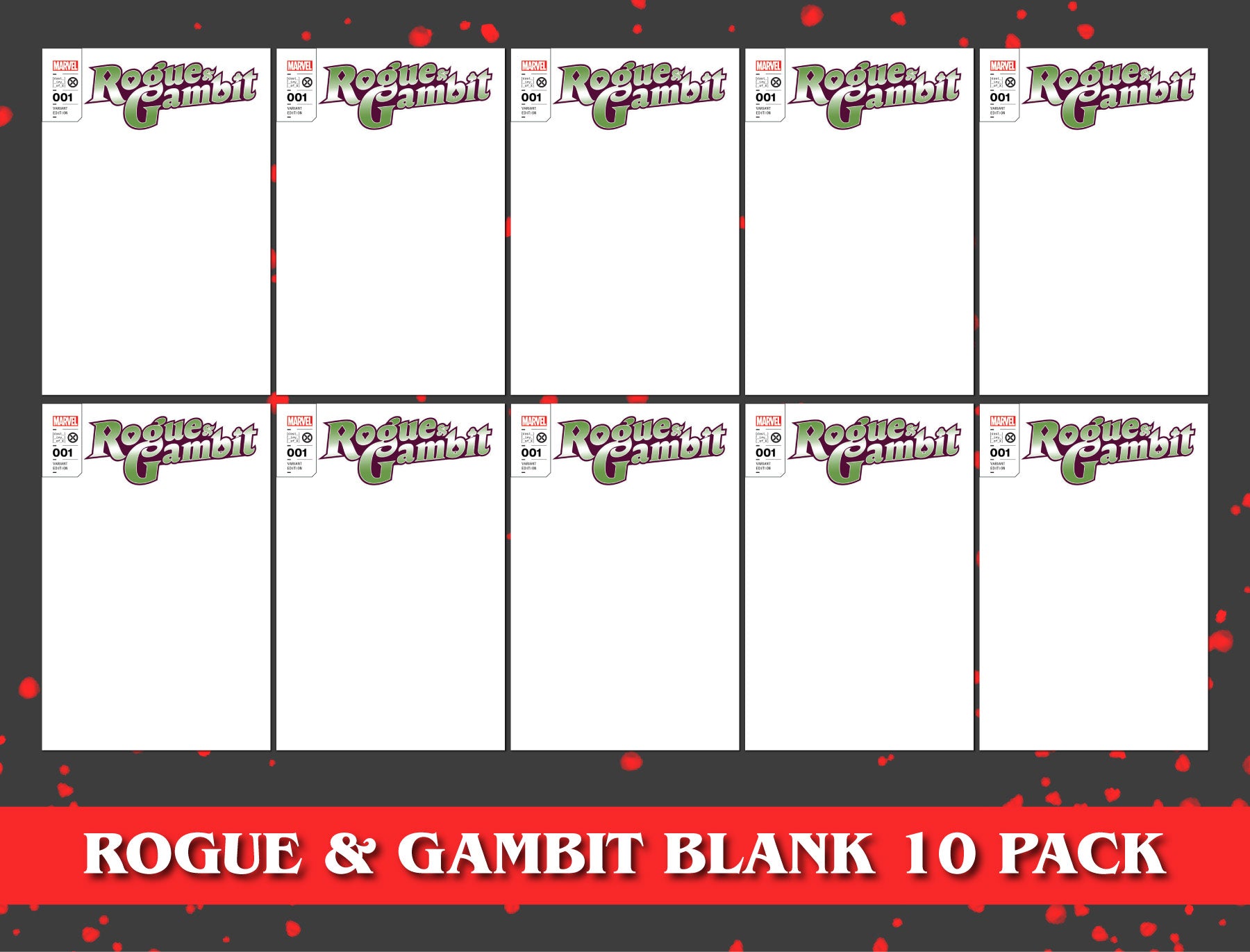 [10 PACK] ROGUE & GAMBIT #1 UNKNOWN COMICS EXCLUSIVE BLANK VAR (03/01/2023)