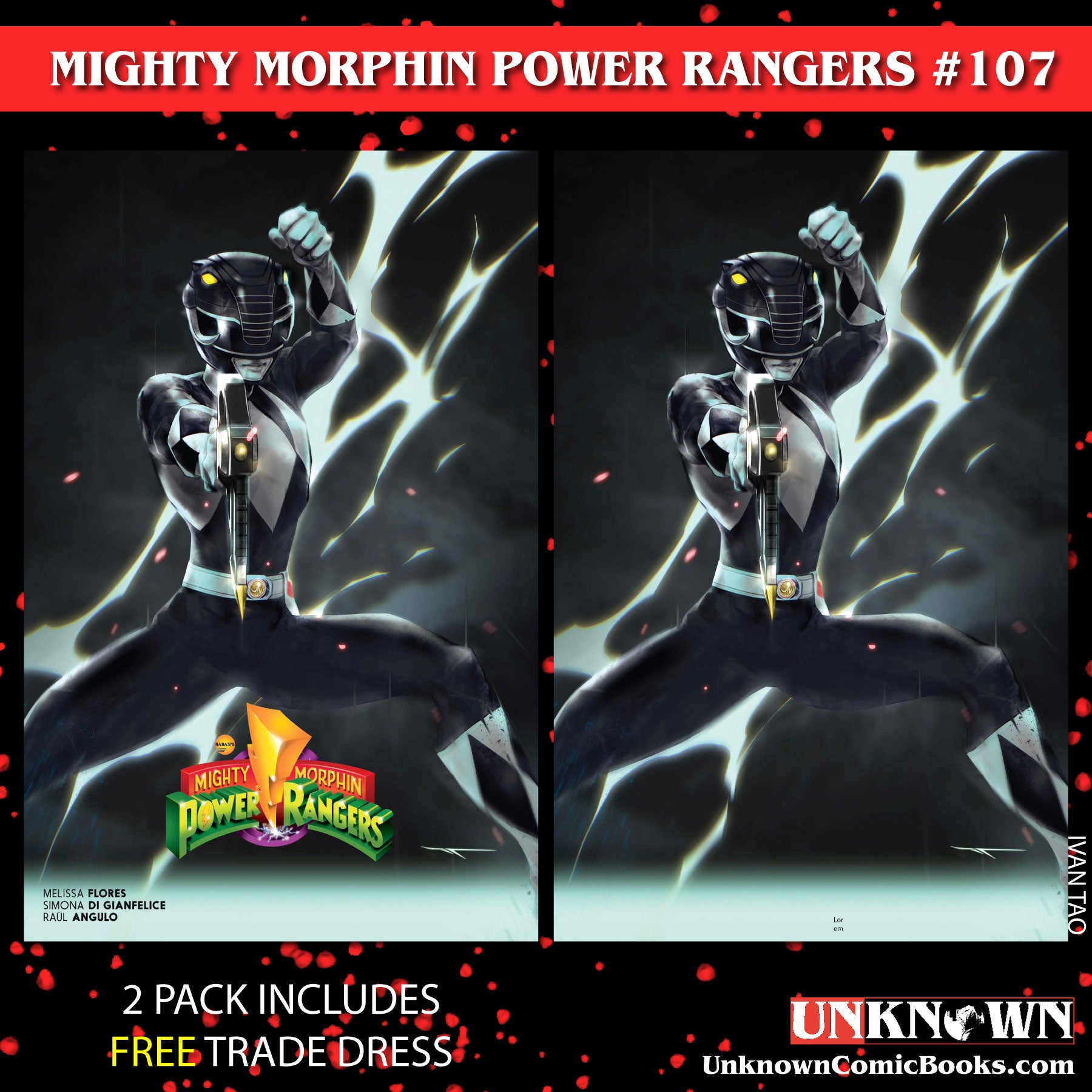 [2 PACK] MIGHTY MORPHIN POWER RANGERS #107 IVAN TAO (616) EXCLUSIVE VAR (05/03/2023)