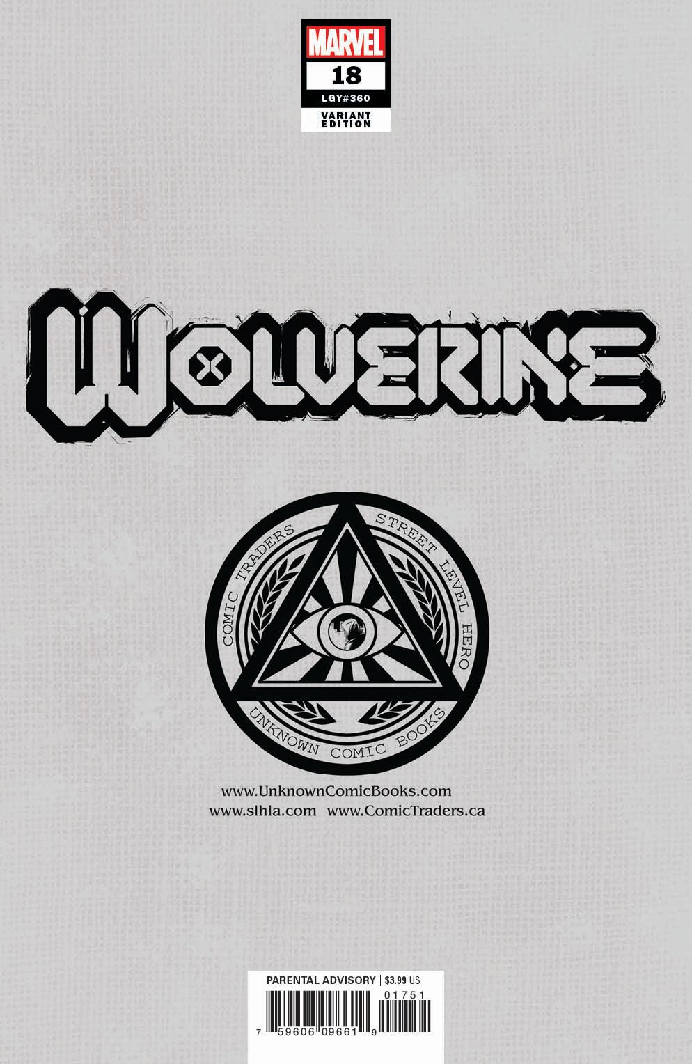WOLVERINE #18 UNKNOWN COMICS ALAN QUAH EXCLUSIVE VAR (11/24/2021)