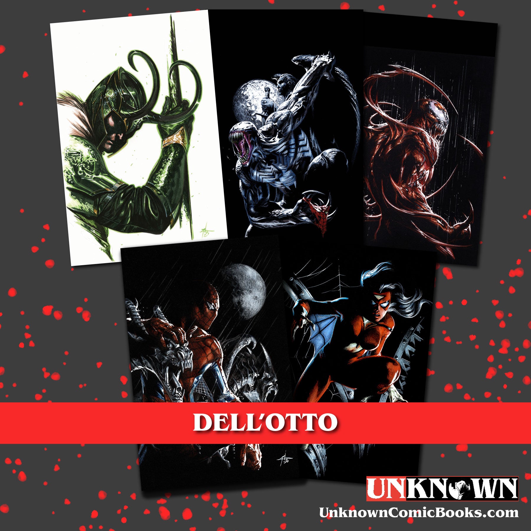 [5 PACK] UNKNOWN COMICS MYSTERY THEMED 👉🎨DELL'OTTO ARTIST EXCLUSIVE BOX 👉VIRGIN (12/21/2022)