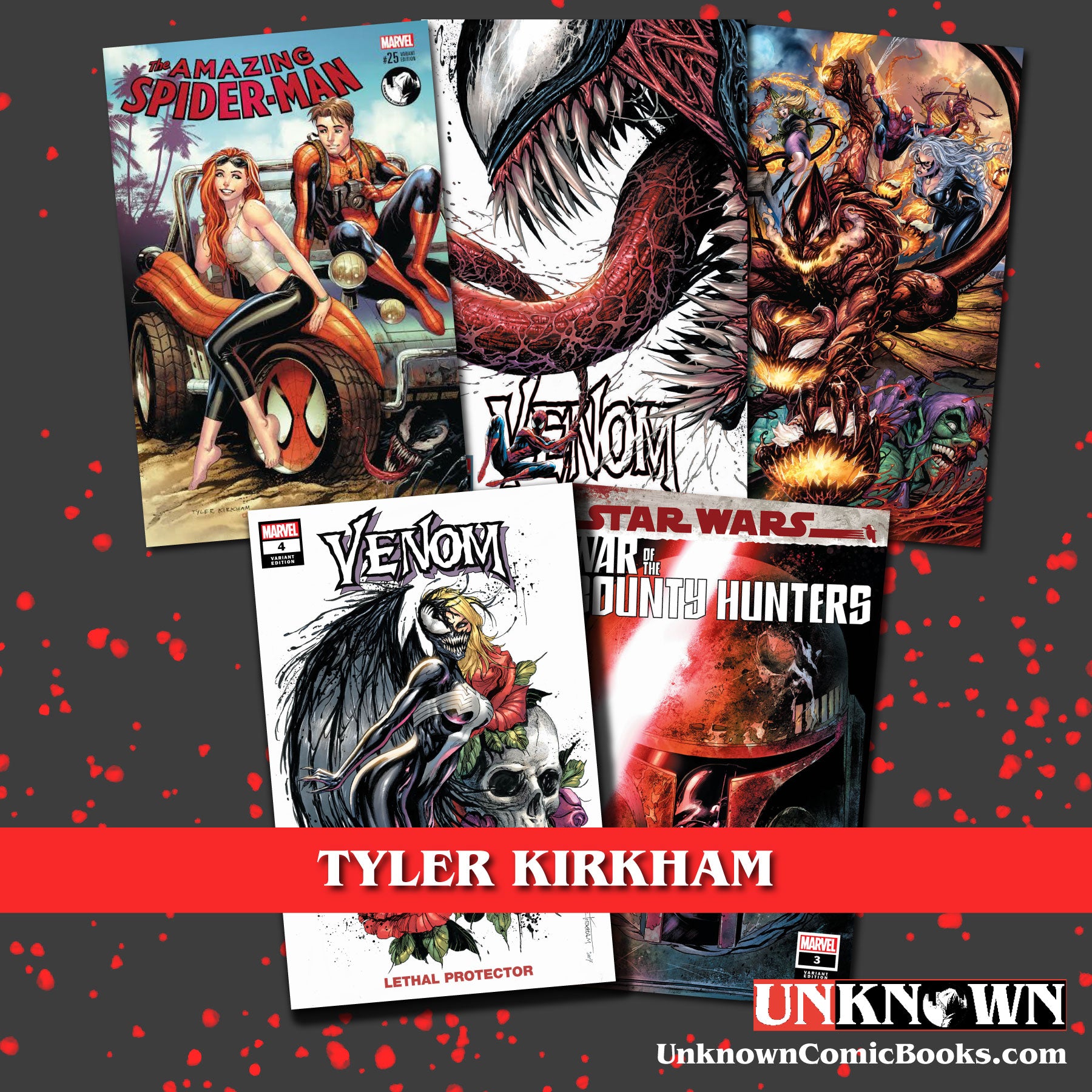 [5 PACK] UNKNOWN COMICS MYSTERY THEMED 👉🎨TYLER KIRKHAM ARTIST EXCLUSIVE BOX 👉TRADE (12/21/2022)