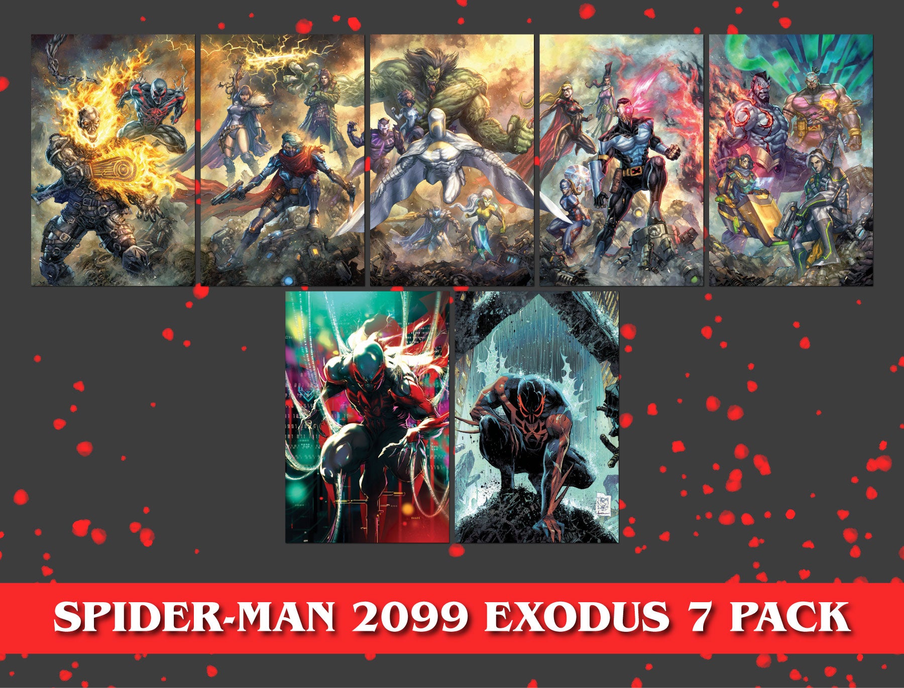 [7 PACK] SPIDER-MAN 2099: EXODUS 👉VIRGIN BUNDLE UNKNOWN COMICS EXCLUSIVE VAR (11/01/2023)