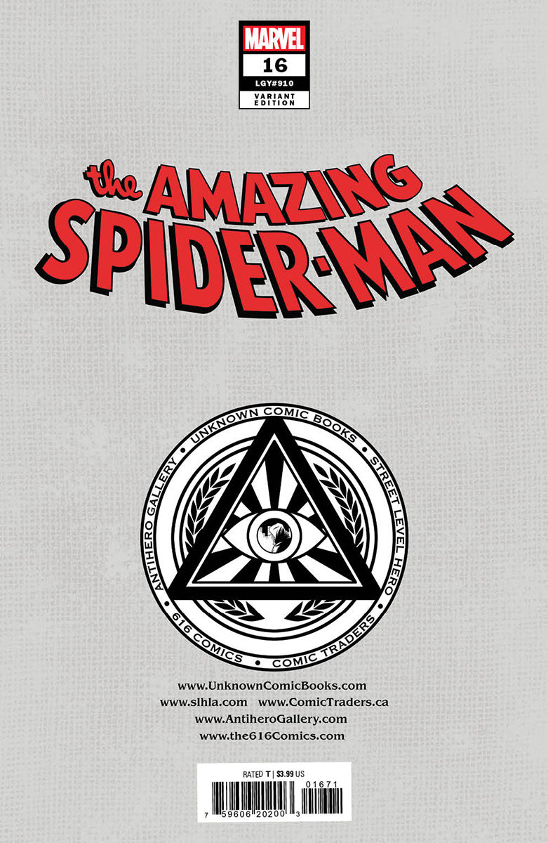 AMAZING SPIDER-MAN #16 [DWB] UNKNOWN COMICS TONY DANIEL EXCLUSIVE VAR (12/28/2022)