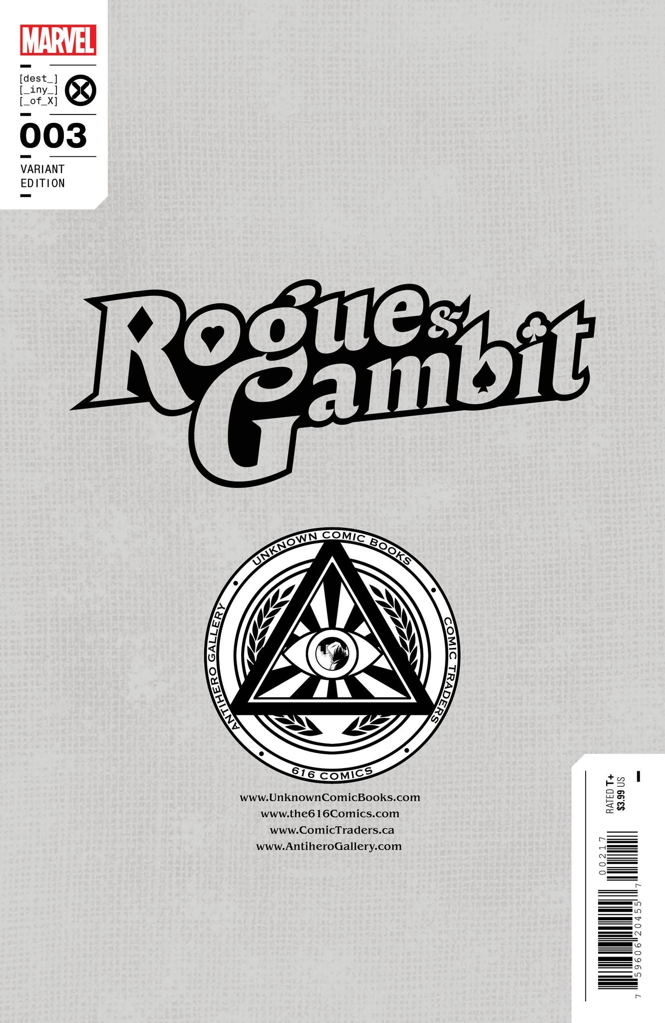 ROGUE & GAMBIT #3 UNKNOWN COMICS IVAN TAO EXCLUSIVE VIRGIN VAR (05/10/2023)