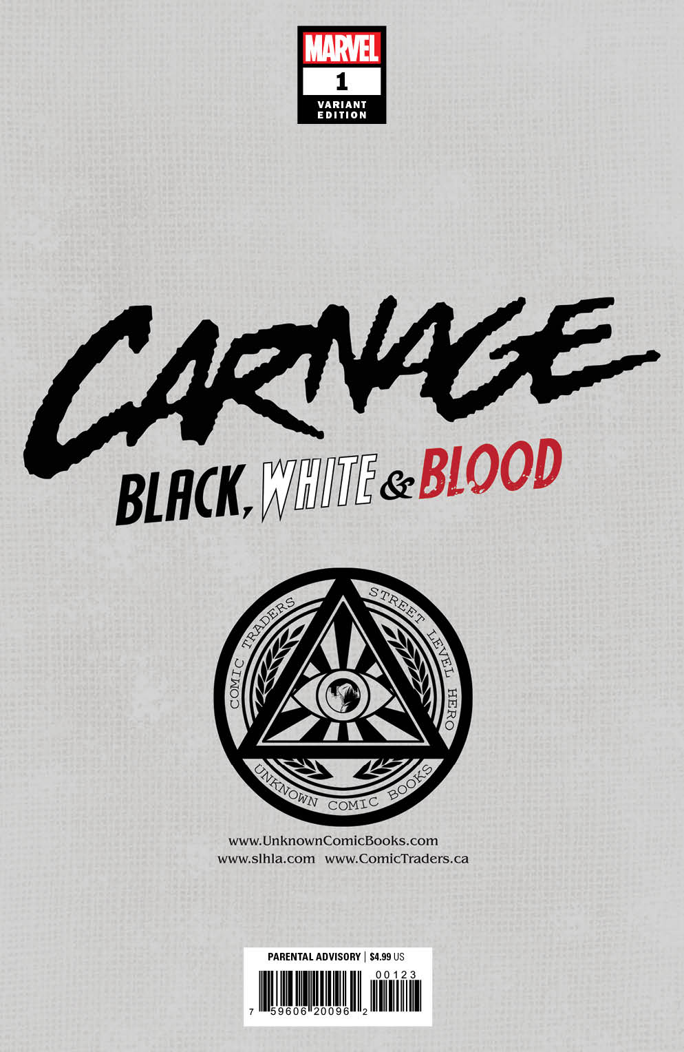 CARNAGE BLACK WHITE AND BLOOD #1 (OF 4) UNKNOWN COMICS MICO SUAYAN EXCLUSIVE B&W VIRGIN VAR (03/24/2021)