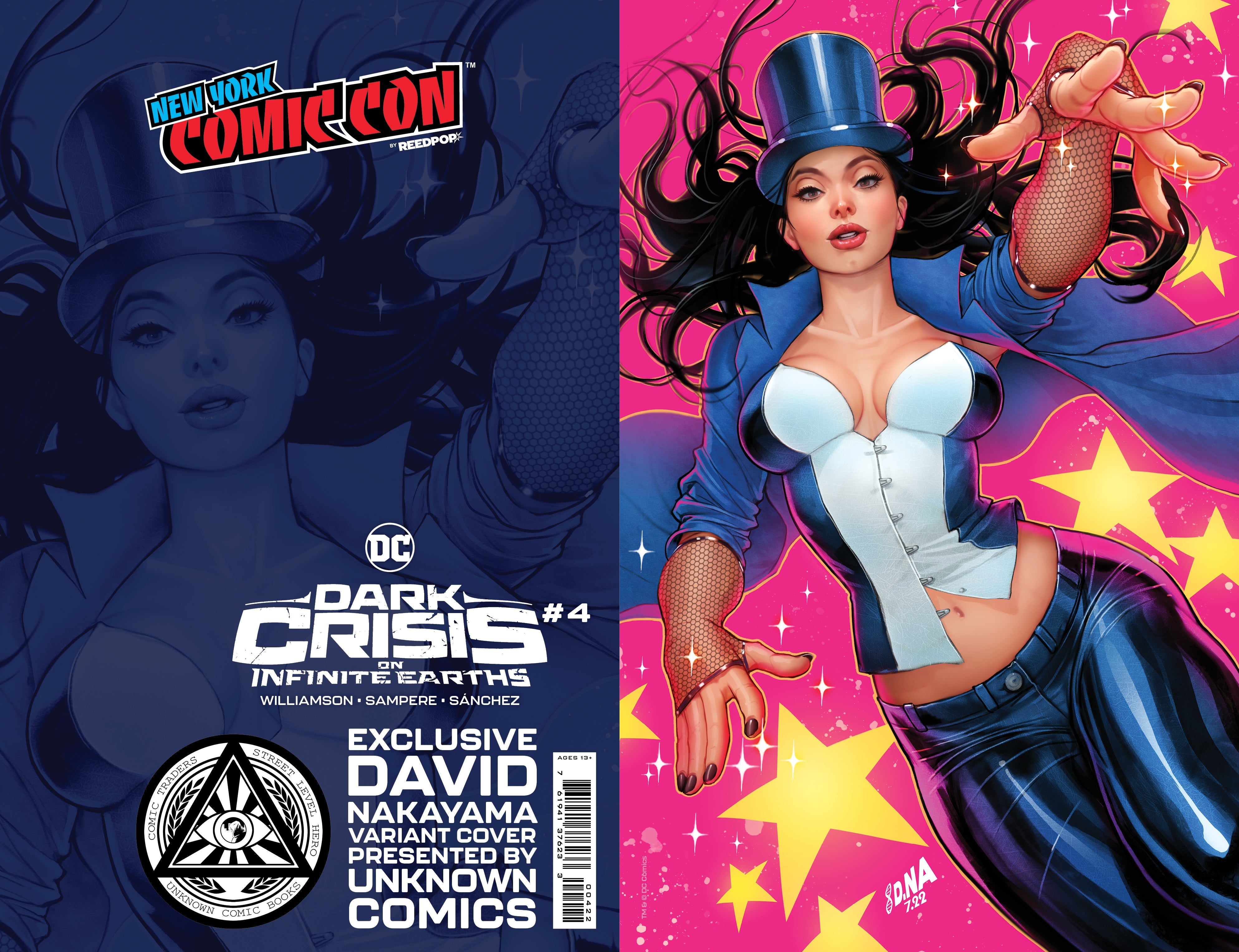 [SIGNED] DARK CRISIS ON INFINITE EARTHS #4 UNKNOWN COMICS DAVID NAKAYAMA EXCLUSIVE NYCC 2022 FOIL VIRGIN VAR (06/26/2023)