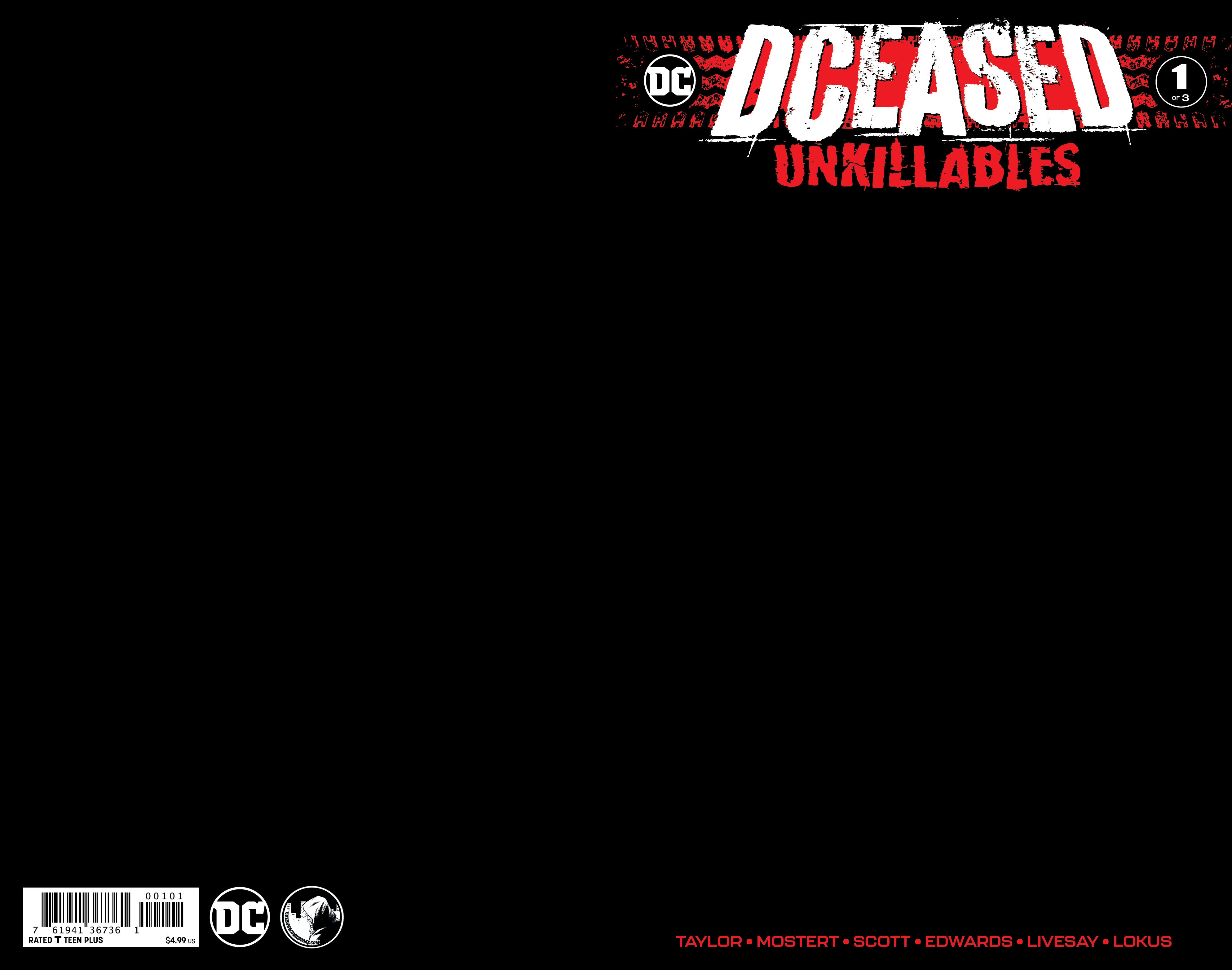 DCEASED UNKILLABLES #1 (OF 3) UNKNOWN COMICS BLACK BLANK EXCLUSIVE VAR (02/19/2020)