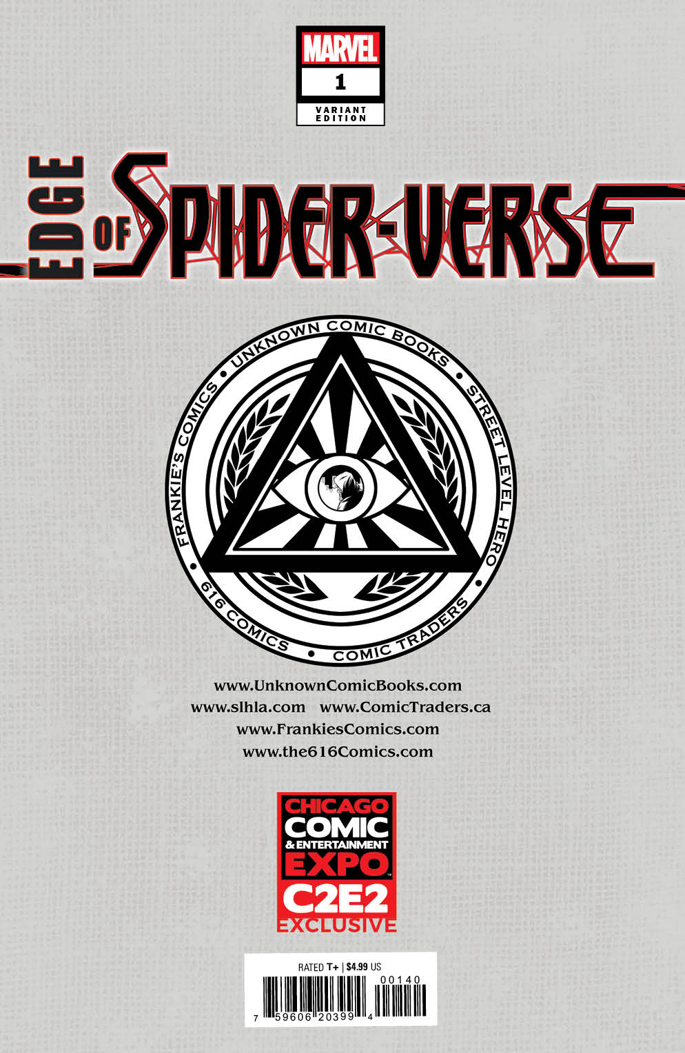 [5 PACK] EDGE OF SPIDER-VERSE (#1-#5) 1, 2, 3, 4, 5 UNKNOWN COMICS TYLER KIRKHAM EXCLUSIVE C2E2/NYCC BUNDLE (10/19/2022)