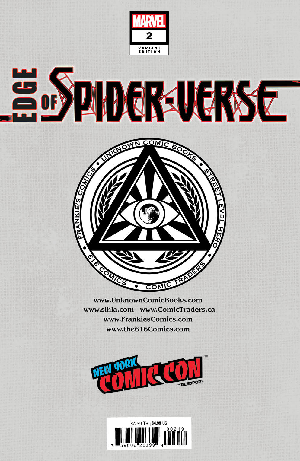 EDGE OF SPIDER-VERSE #2 UNKNOWN COMICS TYLER KIRKHAM EXCLUSIVE NYCC 2022 SILVER VAR (11/02/2022)