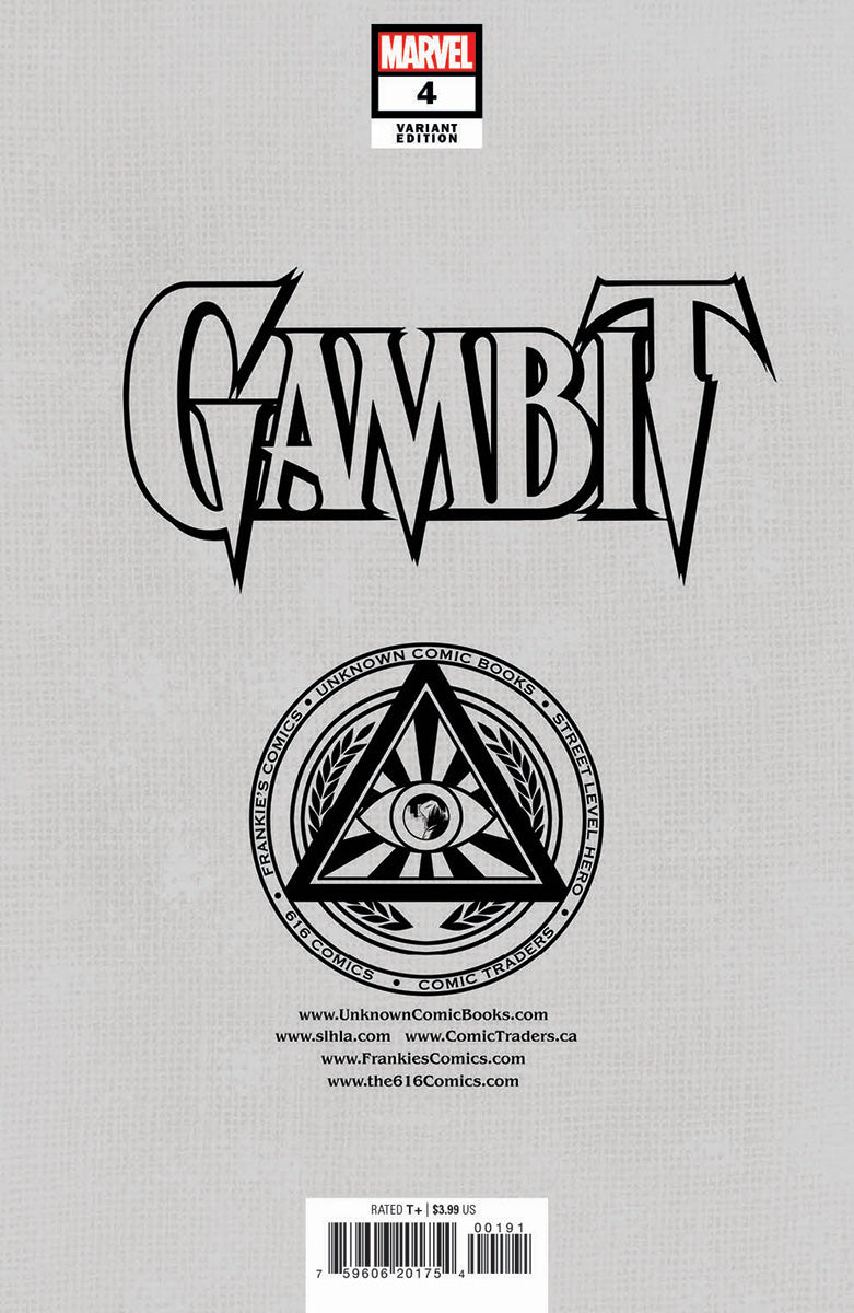 GAMBIT #4 UNKNOWN COMICS TONY DANIEL EXCLUSIVE VIRGIN VAR (10/12/2022)