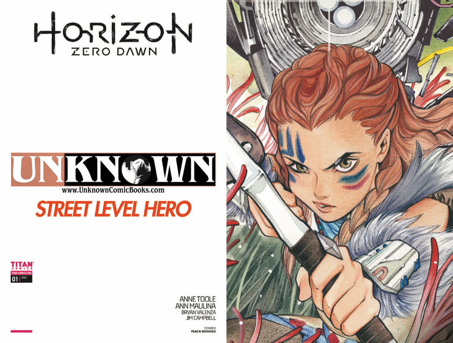 HORIZON ZERO DAWN #1 UNKNOWN COMICS PEACH MOMOKO EXCLUSIVE CLOSE UP VIRGIN VAR (08/05/2020)