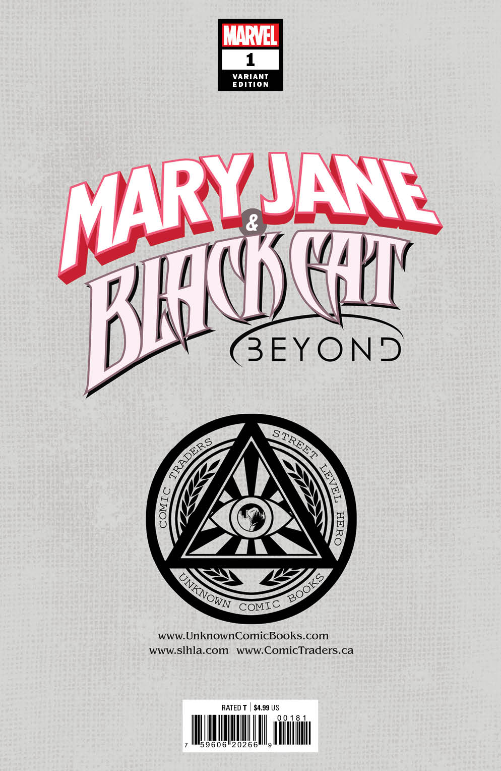 MARY JANE & BLACK CAT: BEYOND 1 UNKNOWN COMICS MARCO TURINI EXCLUSIVE VAR (01/26/2022)