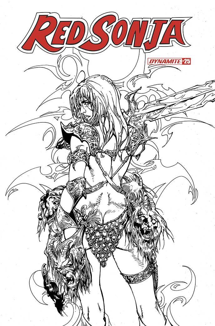 RED SONJA #25  CASTRO B&W FOC INCV (1:11)