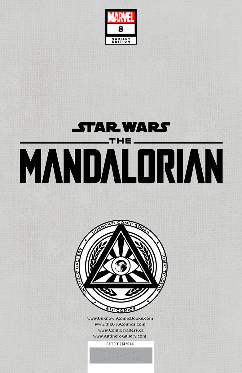 STAR WARS: THE MANDALORIAN #8 UNKNOWN COMICS TYLER KIRKHAM EXCLUSIVE VIRGIN VAR (03/01/2023)